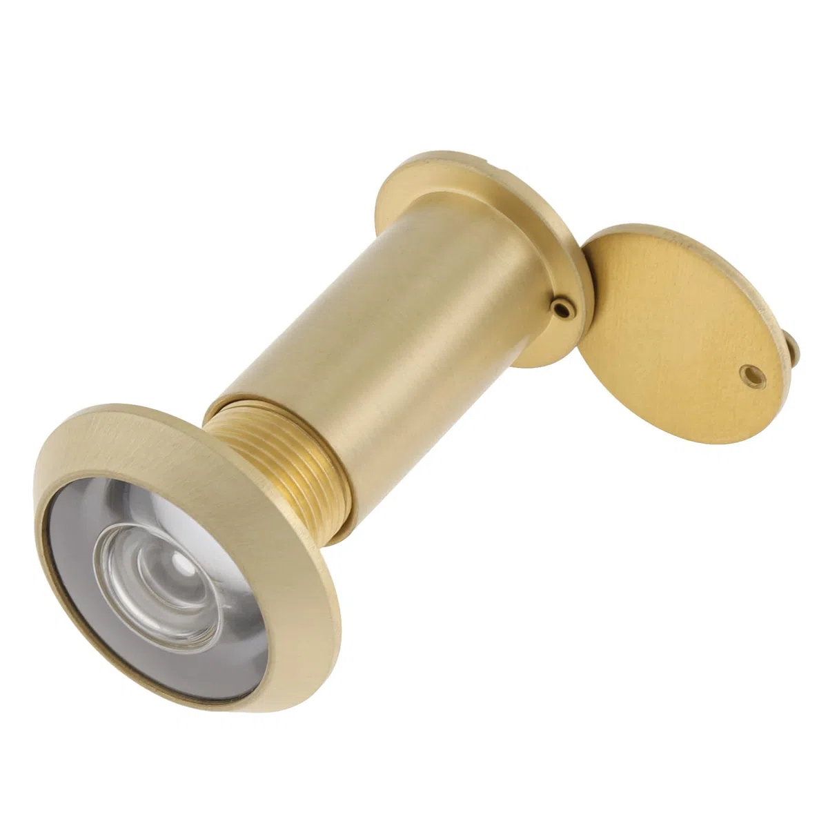 Spioncino per porte, spioncino in ottone a 200 gradi con diametro di 16 mm e copertura per la privacy per porte da 35 a 55 mm (oro)