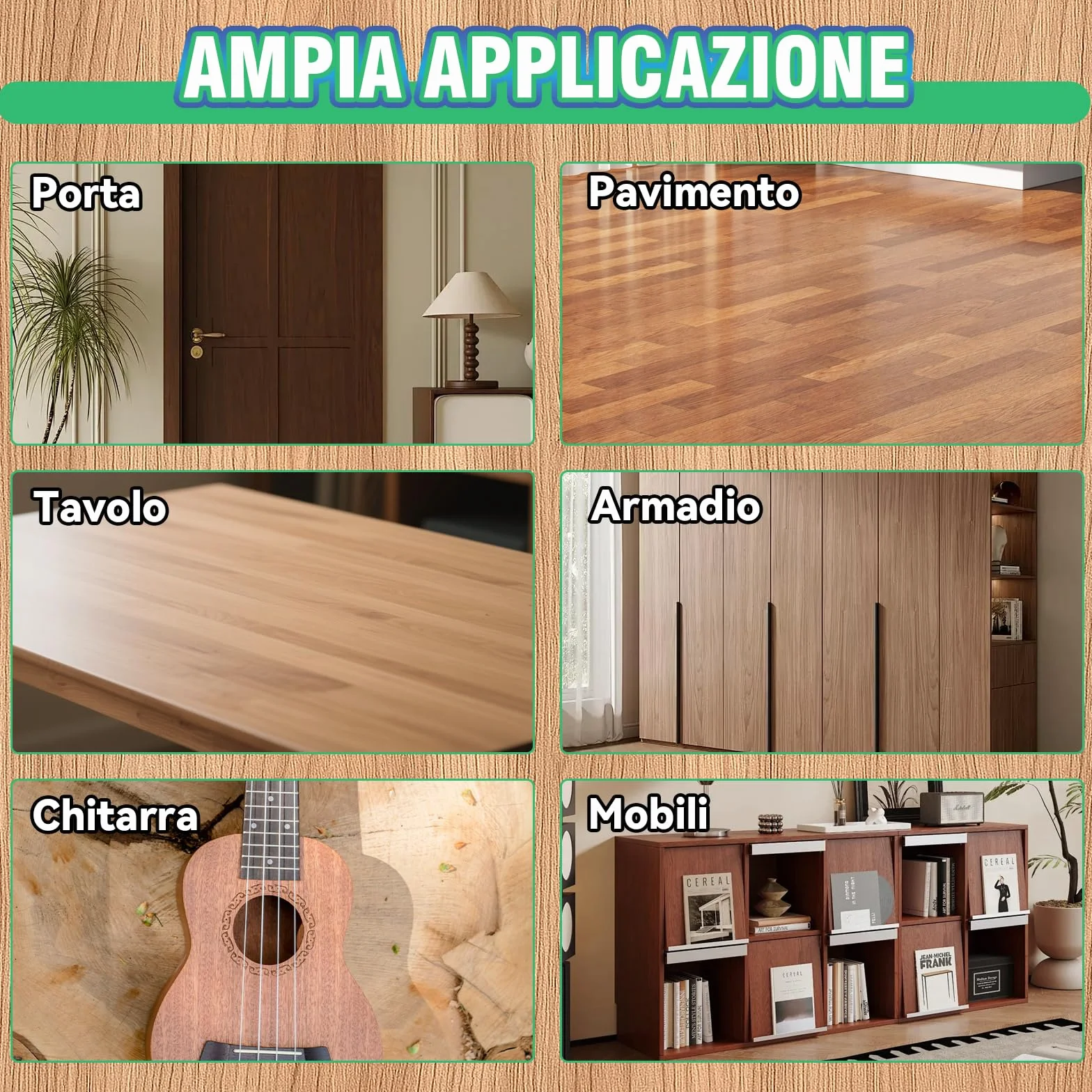 Stucco per Legno Riempitivo, Kit Universale Stucco Legno Bianco per Mobili e Pavimenti, Formula Rapida, Carteggiabile e Verniciabile per Riparare Crepe, Buchi e Difetti su Legno (250g)