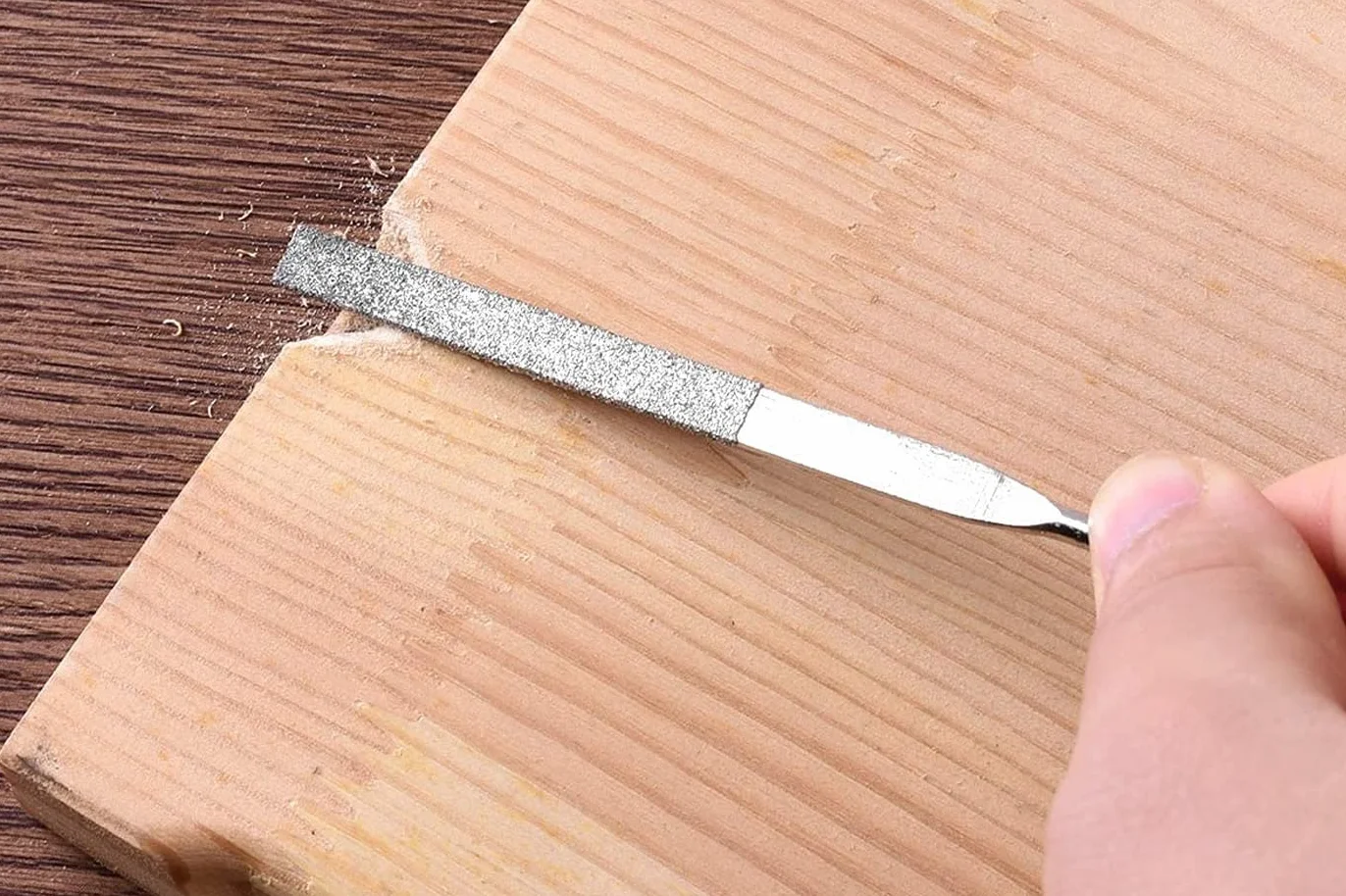 Set 10 Lime ad Ago di Precisione Diamantate 160mm Raspe per Metallo Legno