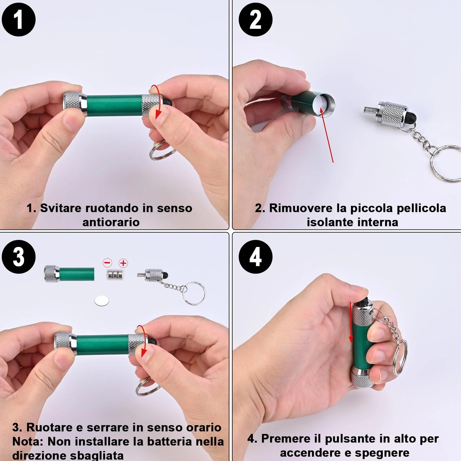 GODLGE 12 Mini Torce LED Portachiavi Bambini, Torce Elettrica Portatile Campeggio Escursioni Caccia Zaino In Spalla Pesca Gadget Compleanno Bambini