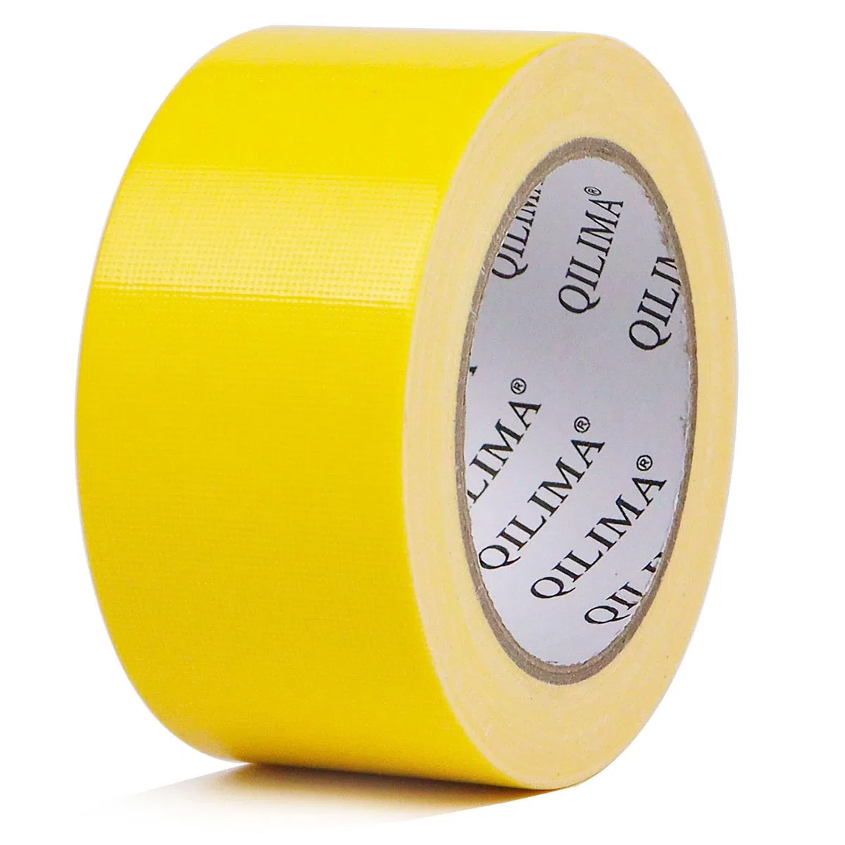QILIMA Nastro adesivo nastro in tessuto qualità premium 50 mm x 25.1 m adesivo senza residui, forte, colore giallo