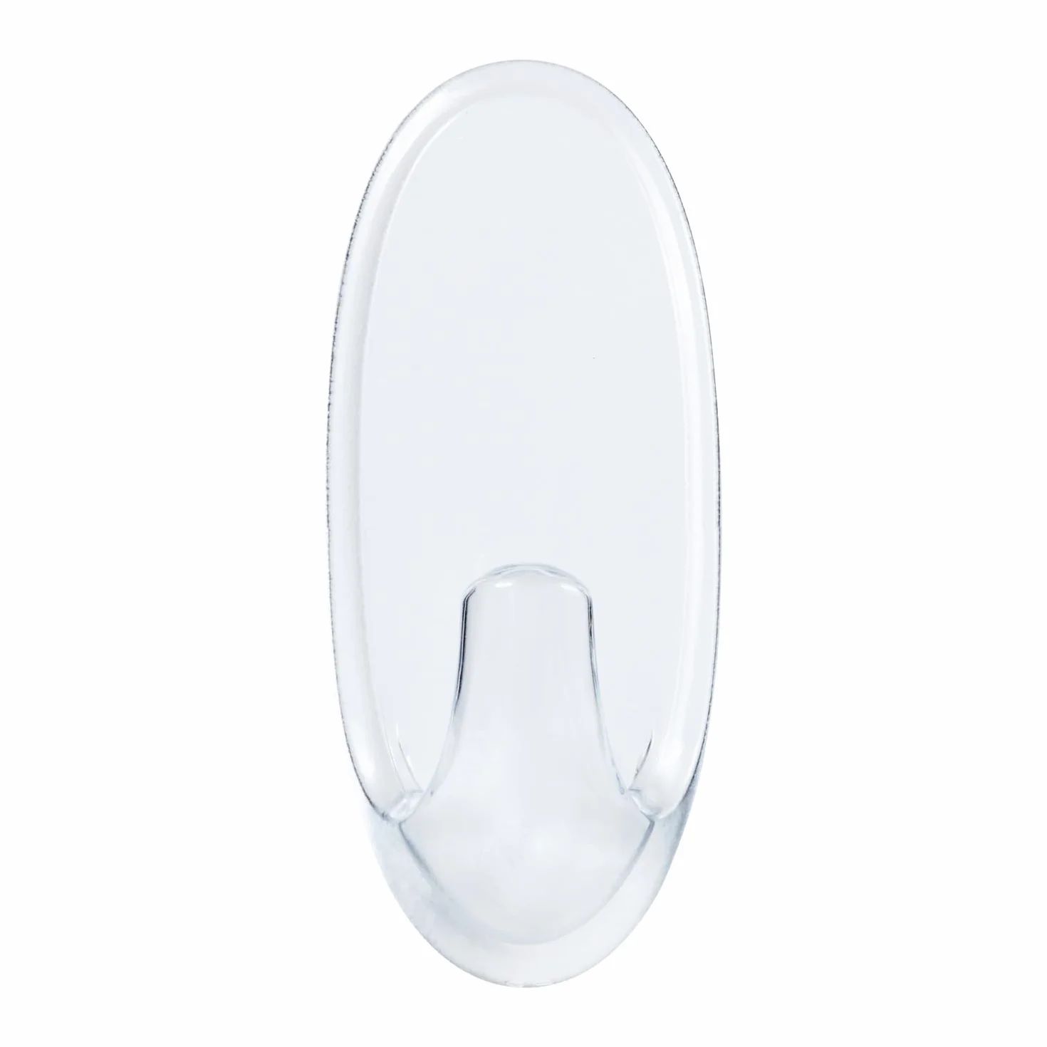 Command Ganci ovali trasparenti medi con linguette trasparenti, set di 7 ganci e 10 linguette, per appendere e decorare senza rovinare