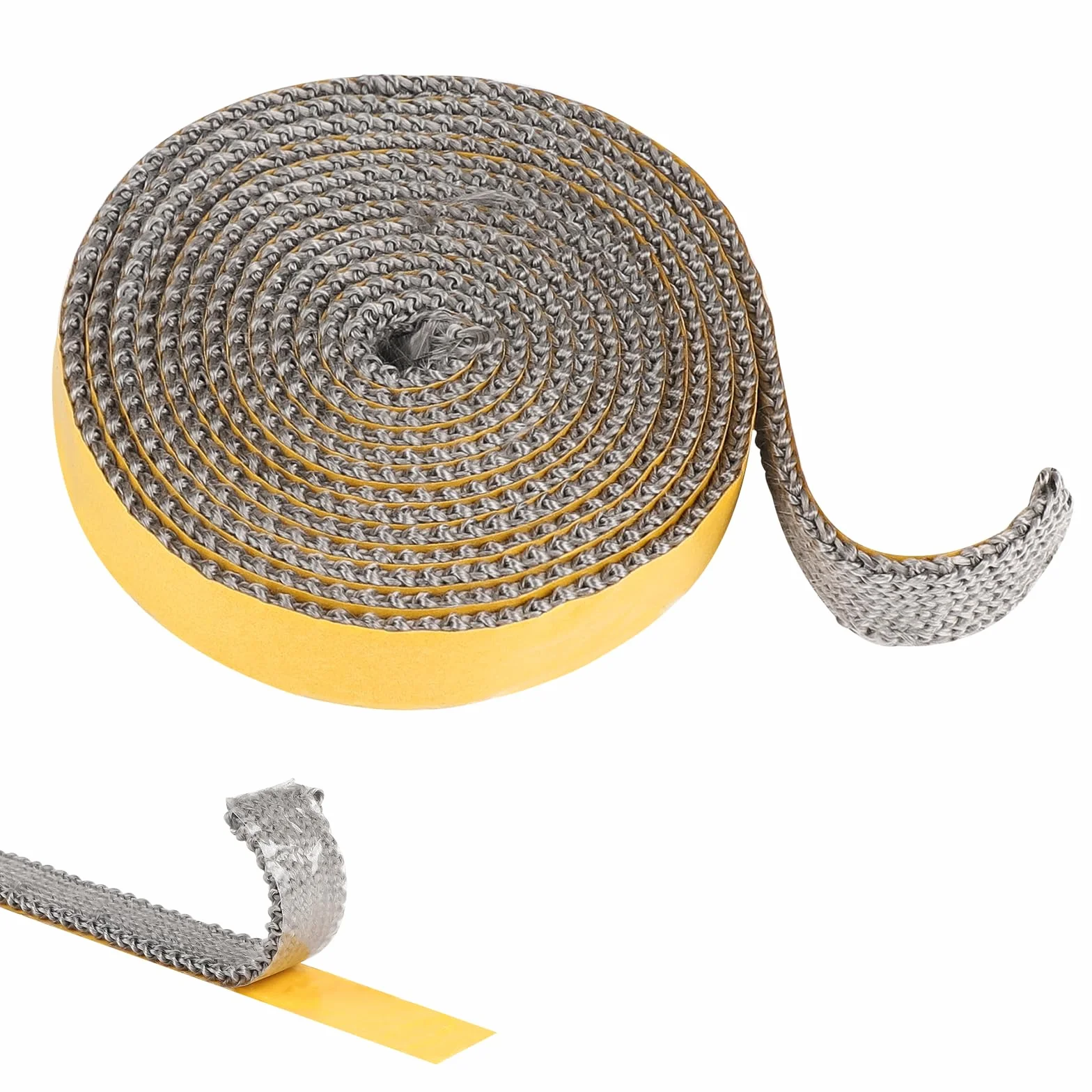 1 Pezzo Guarnizione Stufa a Legna 3 mm x 20 mm x 2.5 m, Alta Temperatura, Camino Guarnizione Fibra, Forno per Stufa, Caminetti, Porta del Forno