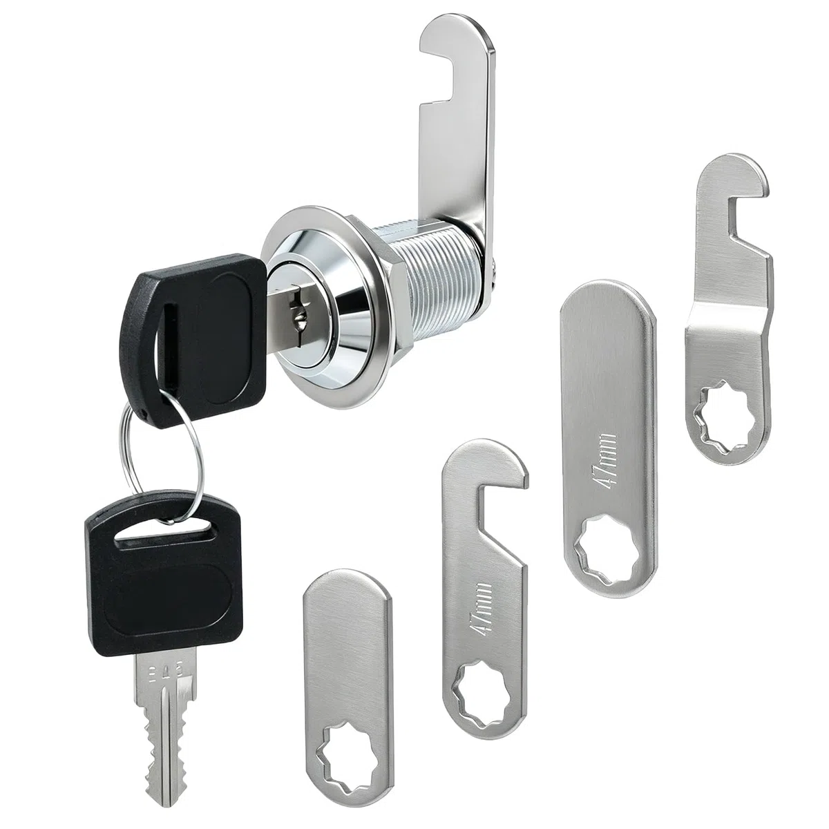 Serratura per cassetta postale di sicurezza da 20 mm, serratura a camma, serratura per cassetta delle lettere, serrature per porta degli attrezzi con 5 piastre di bloccaggio diverse