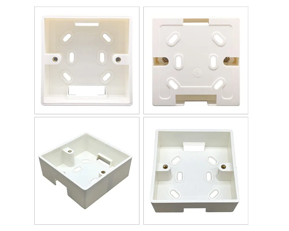 Beok Scatola montata a superficie per termostato di riscaldamento a pavimento Custodia montata a superficie per scatole da incasso, universale 86x86mm Bianco