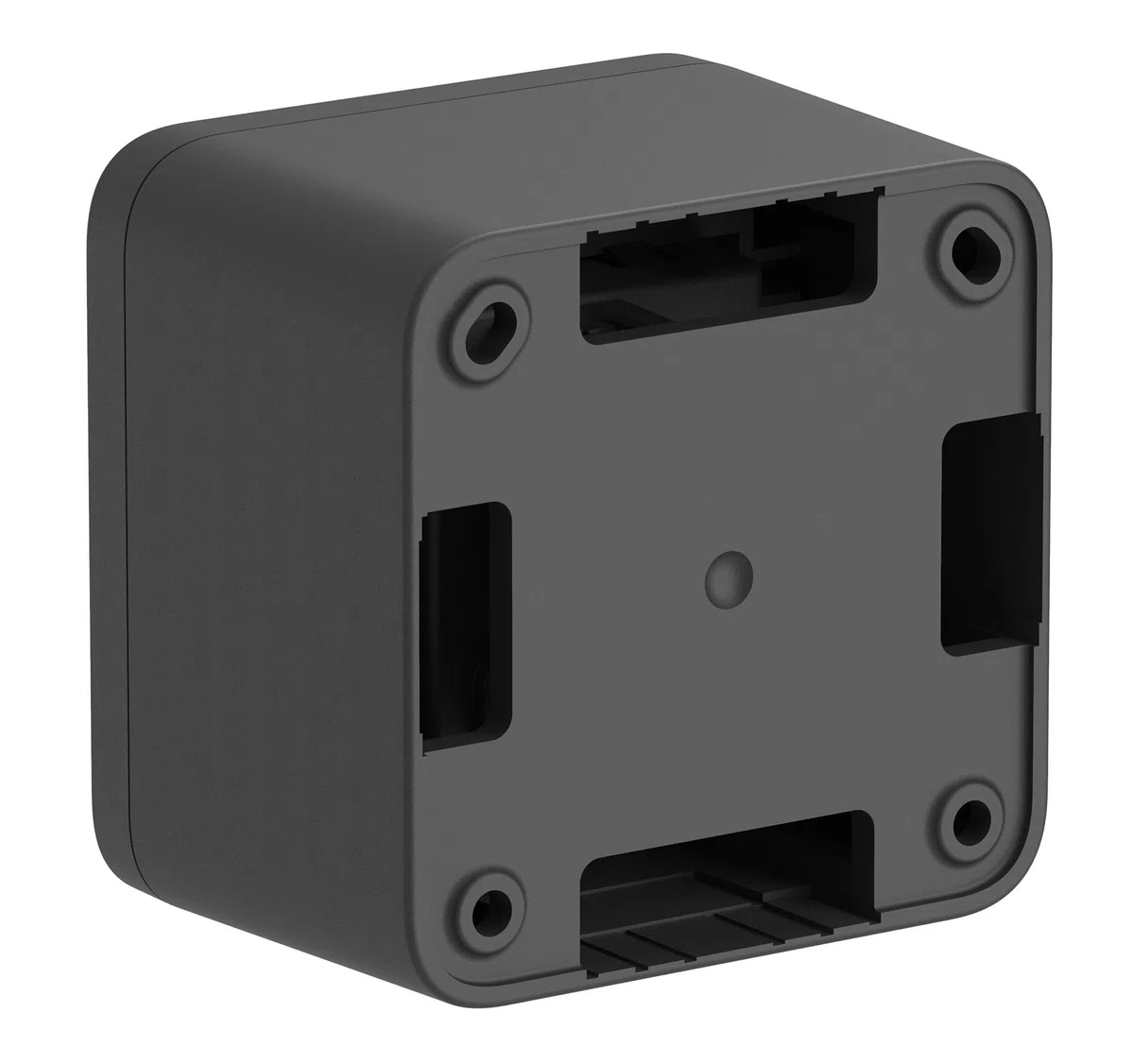 Electraline 60478 Contenitore da superficie FIXA con presa P40 (Schuko+10/16A), Nero, IP40, compatibile per installazione con tubo rigido e canalina