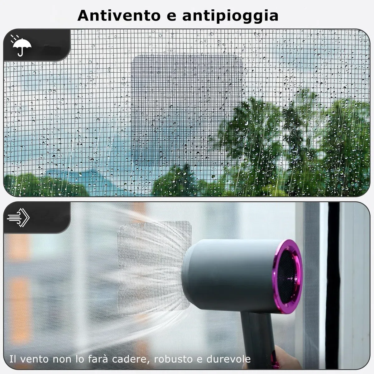 Secopad Kit di riparazione per finestre e porte a rete, 3 misure, 14 fogli, colore grigio/nero, nastro adesivo in fibra di vetro resistente
