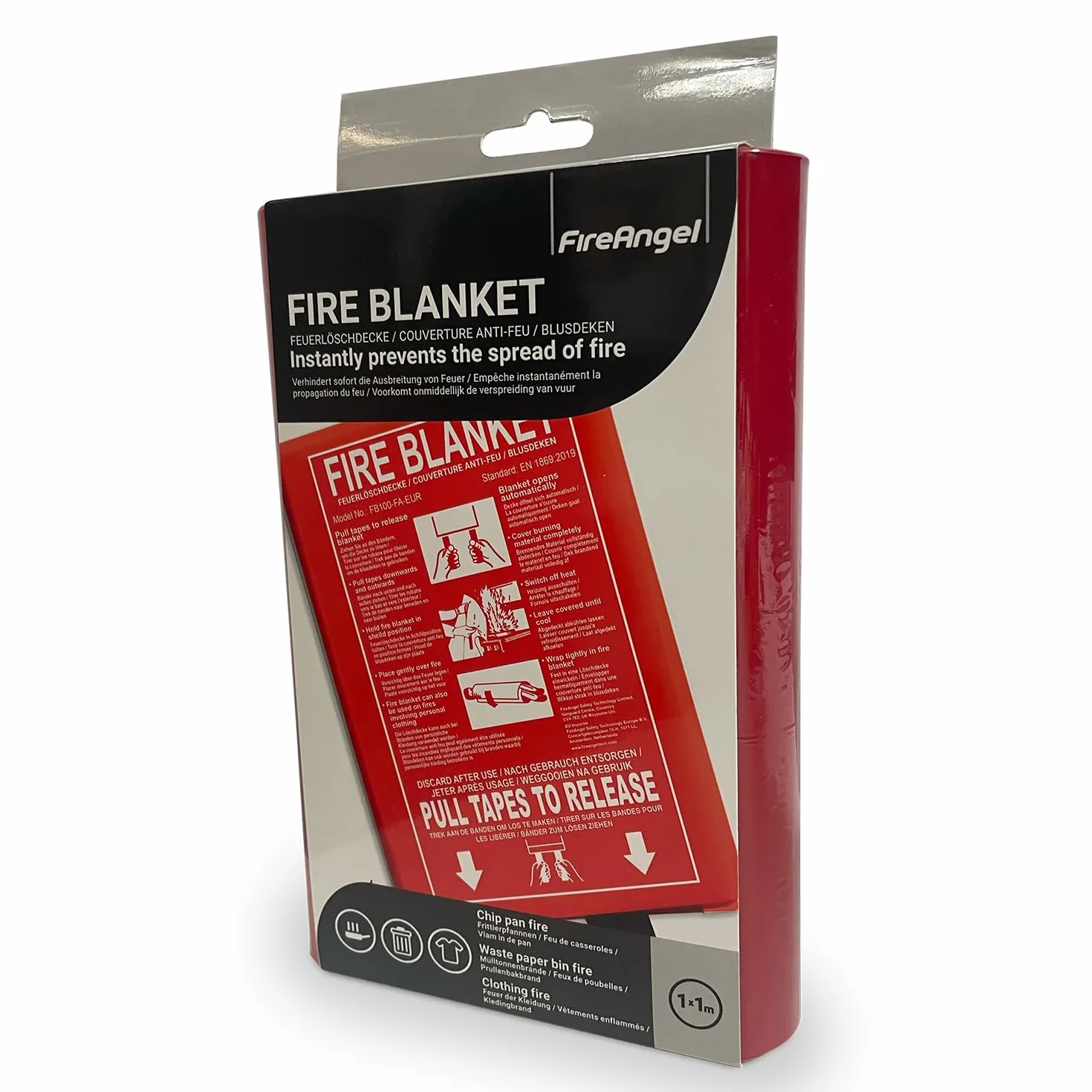 Fire Angel FB100-FA-EUR, coperta antincendio x 1 m
