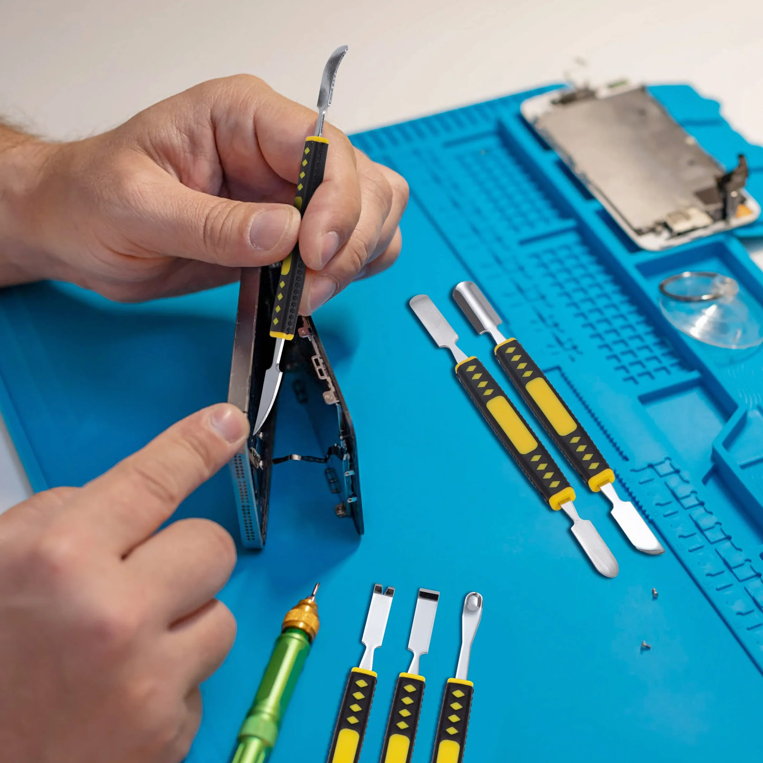 6 Pezzi Strumenti di Riparazione di Elettronica Set di Spudger in Metallo a Doppia Estremità per Tablet iPad Laptop Dispositivo Elettronico Telefoni Cellulari
