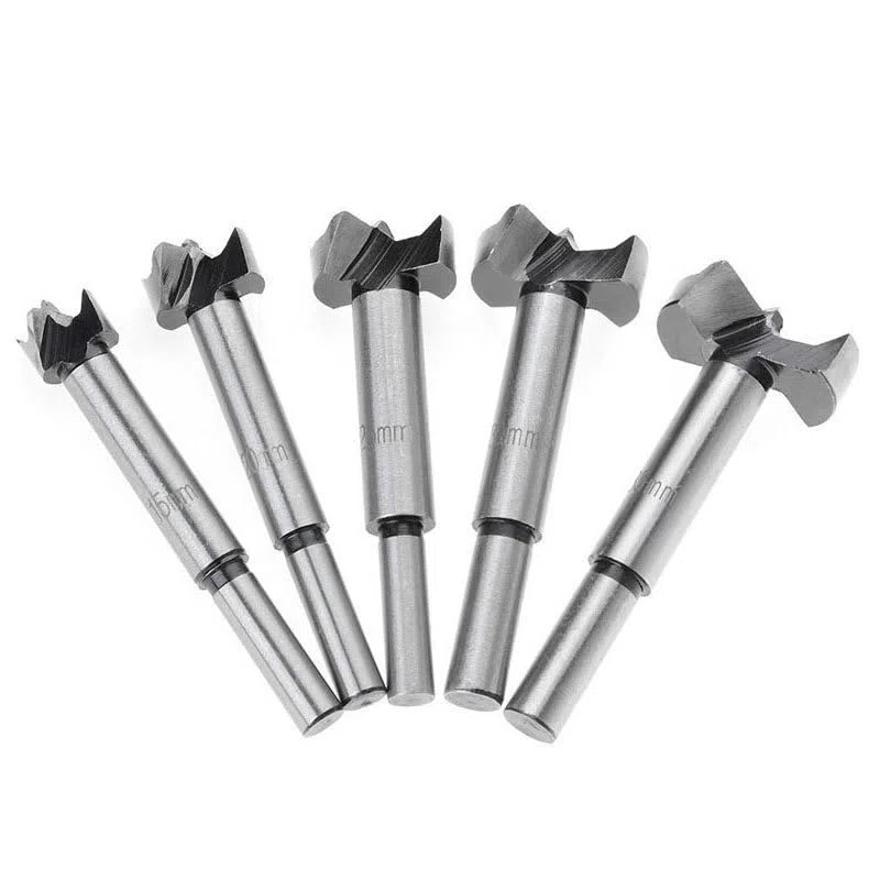 Set di punte Forstner, 5 pezzi da 15-35 mm, punte per trapano in acciaio ad alta resistenza, albero esagonale, sega per fori extra lunga, utensile per la lavorazione del legno