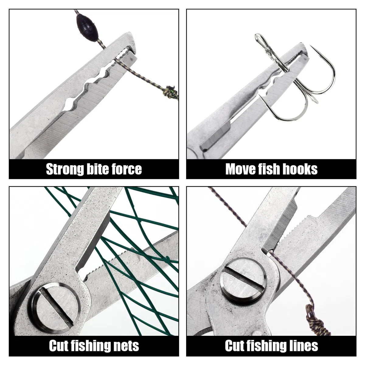 BOXOB Pinze da Pesca, Pinze Pesca in Metallo Pinze da Pesca in Acqua Salata Pinze a Becco d'Ago Accessori per Utensili Multifunzionali Pesca Attrezzi da Pesca e Regali per Uomo