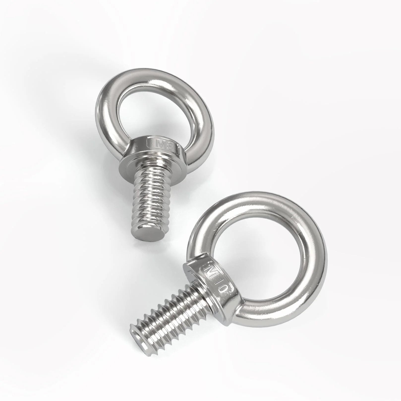 6 pezzi viti ad anello M4, viti ad occhiello in acciaio inox 304 viti ad occhio, bulloni ad anello rotondi con filettatura per fissare e appendere