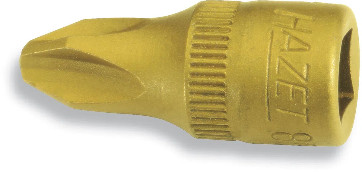 Hazet 8506-Ph3 Inserto Chiave a Bussola per Giraviti, Oro, Attacco Quadro, Cavo, 6.3 mm 1/4 di Pollice