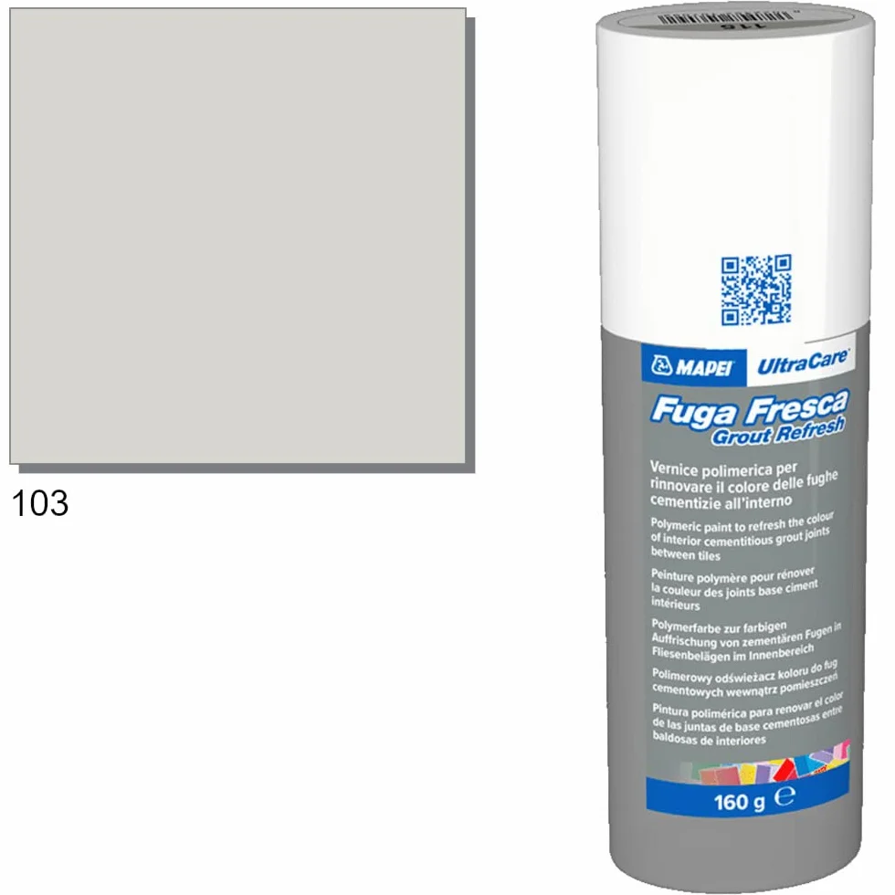 Mapei Ultracare FUGA FRESCA 103 BIANCO LUNA vernice polimerica per rinnovare il colore delle fughe cementizie Flacone 160gr.