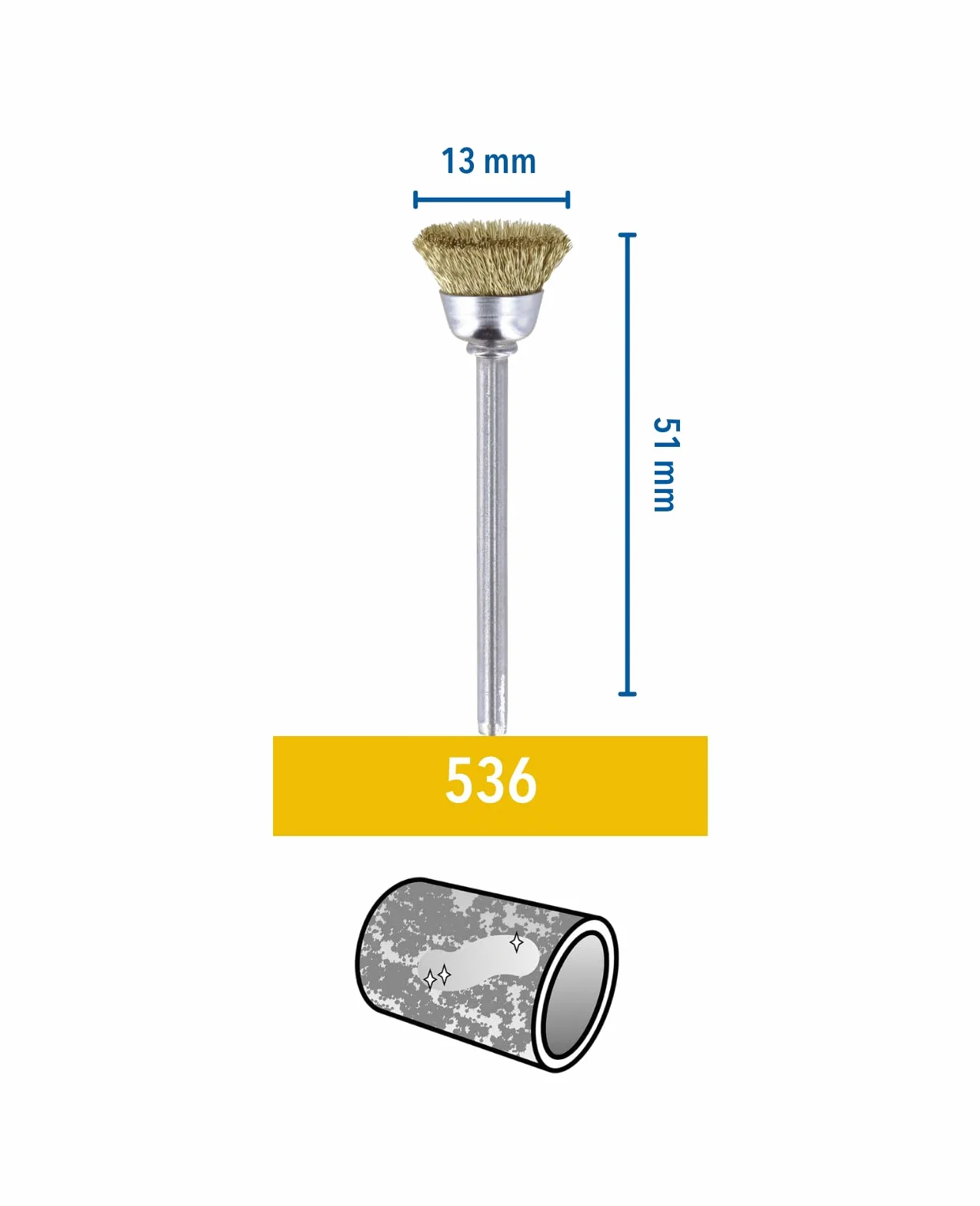 Dremel 536 Spazzola in Ottone, 13 mm