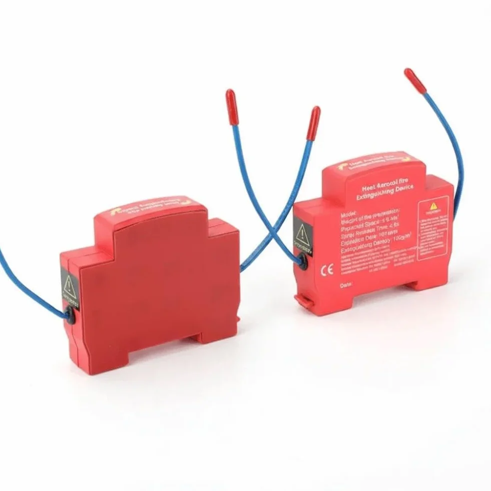 Dispositivo automatico di estinzione antincendio aerosol per quadro elettrico, soppressione rapida in 5 secondi, montaggio su guida DIN, compatto soppressione antincendio per sistema di accumulo di