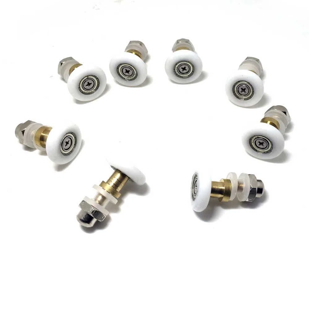 Set da 8 pezzi di rotellina per la doccia, 27 mm di diametro, parti di ricambio per il bagno