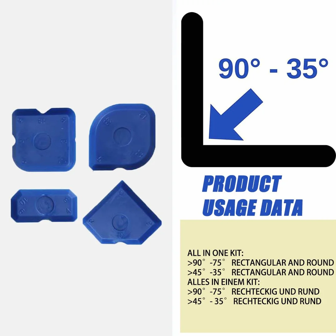 Set 12 strumenti applicatori silicone liscianti giunti acrilico cucina bagno