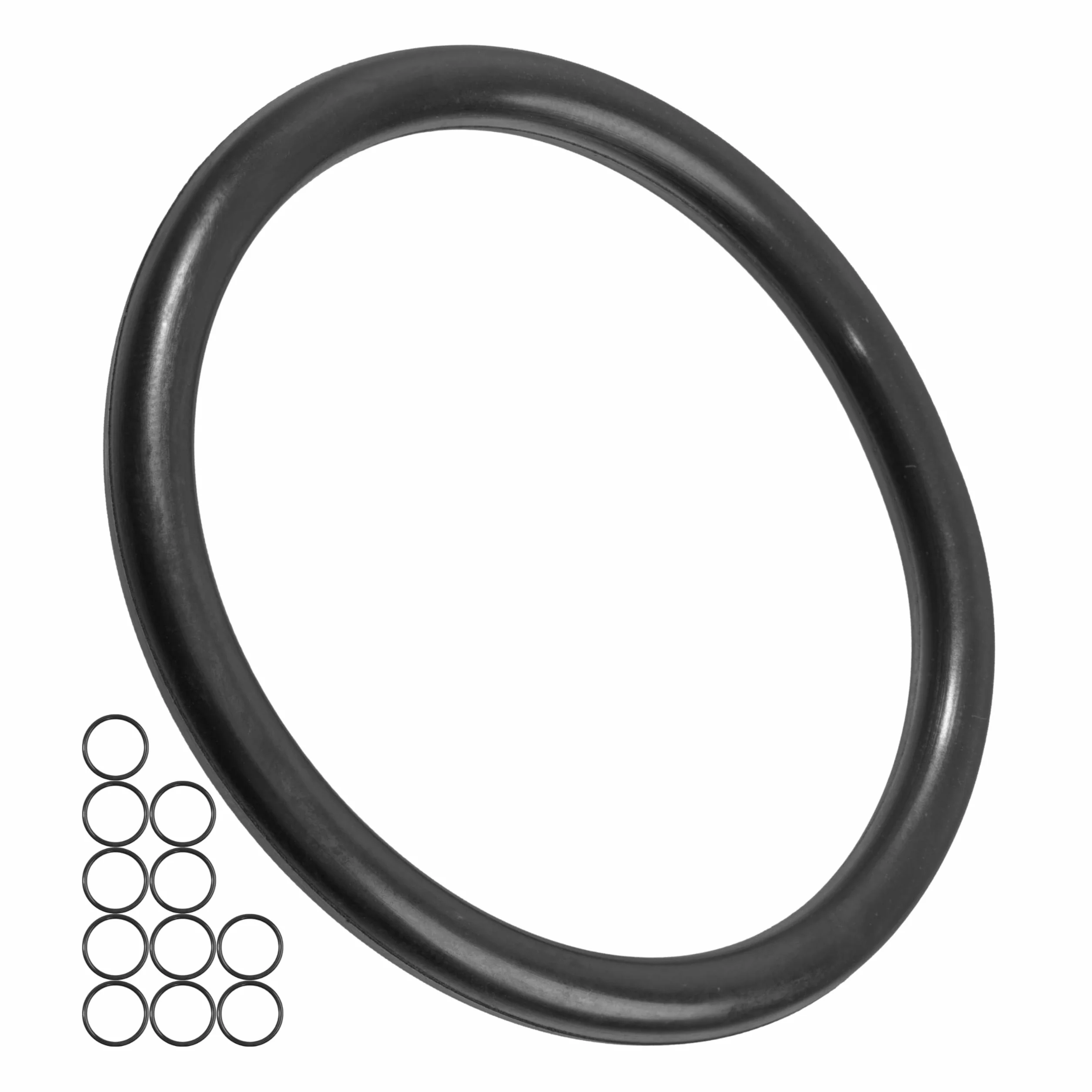 Set di anelli di tenuta, 12 pz, DE Ø 65 mm, DI Ø 57 mm, spessore 4 mm, in Nero, in gomma nitrilica, anelli in gomma per la riparazione di impianti idraulici, macchine, motori, guarnizione piatta