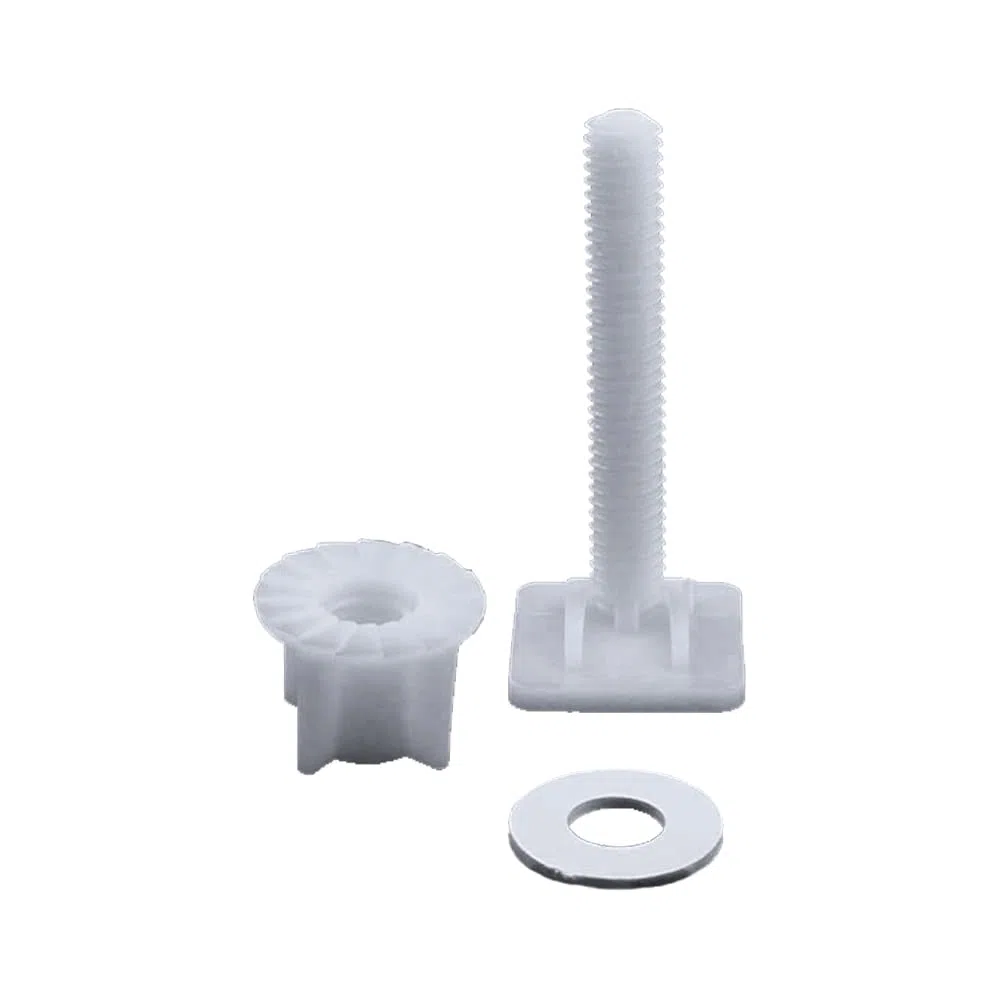 2 viti per coperchio del WC, copertura in plastica, bullone a cerniera, regolazione di riparazione del sedile, compatibile con la maggior parte dei sedili, riparazione del bagno