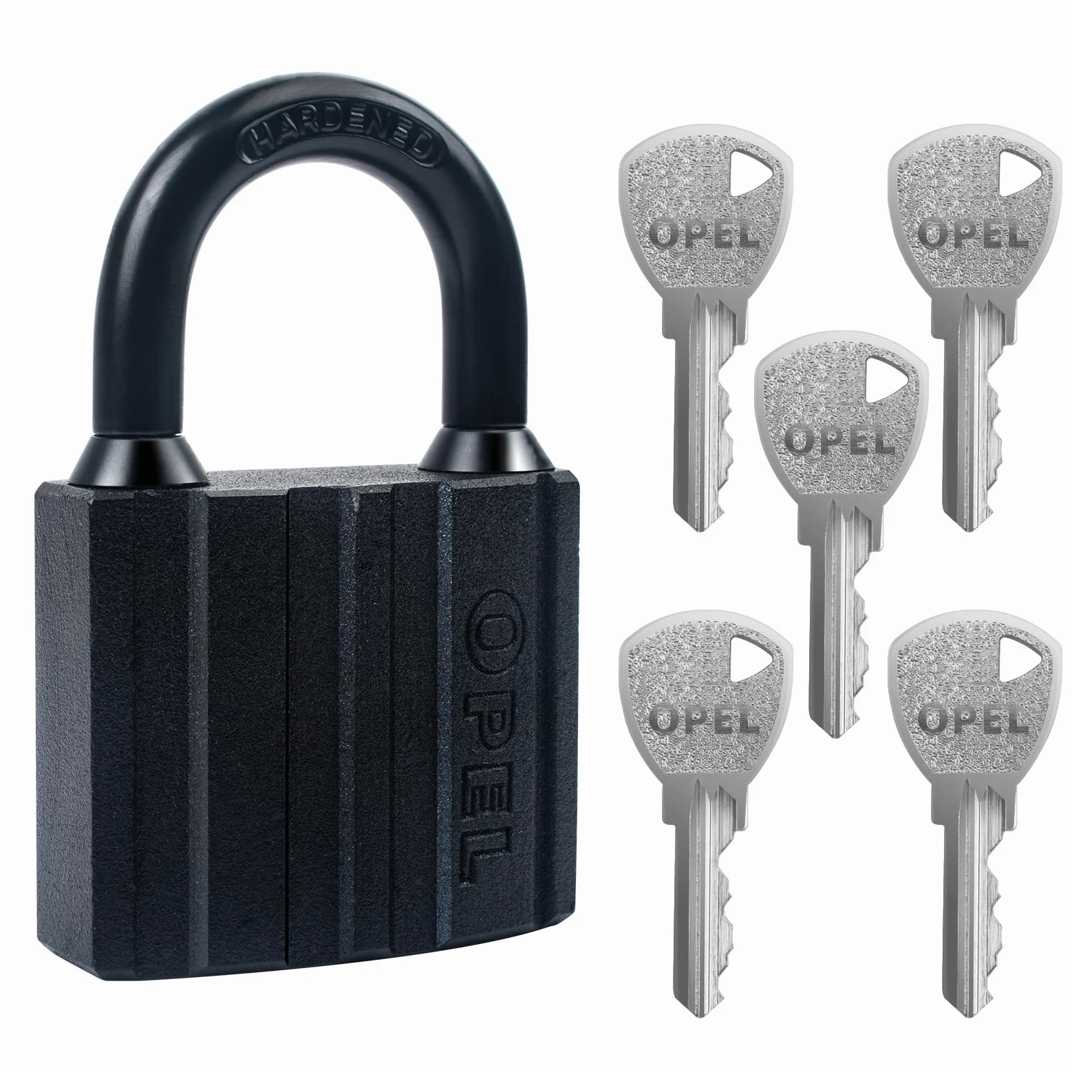 Lucchetto resistente con 5 chiavi, per contenitori per capannoni, magazzini, garage, persiane, unità di stoccaggio, capannoni, garage, recinzioni (50 mm)