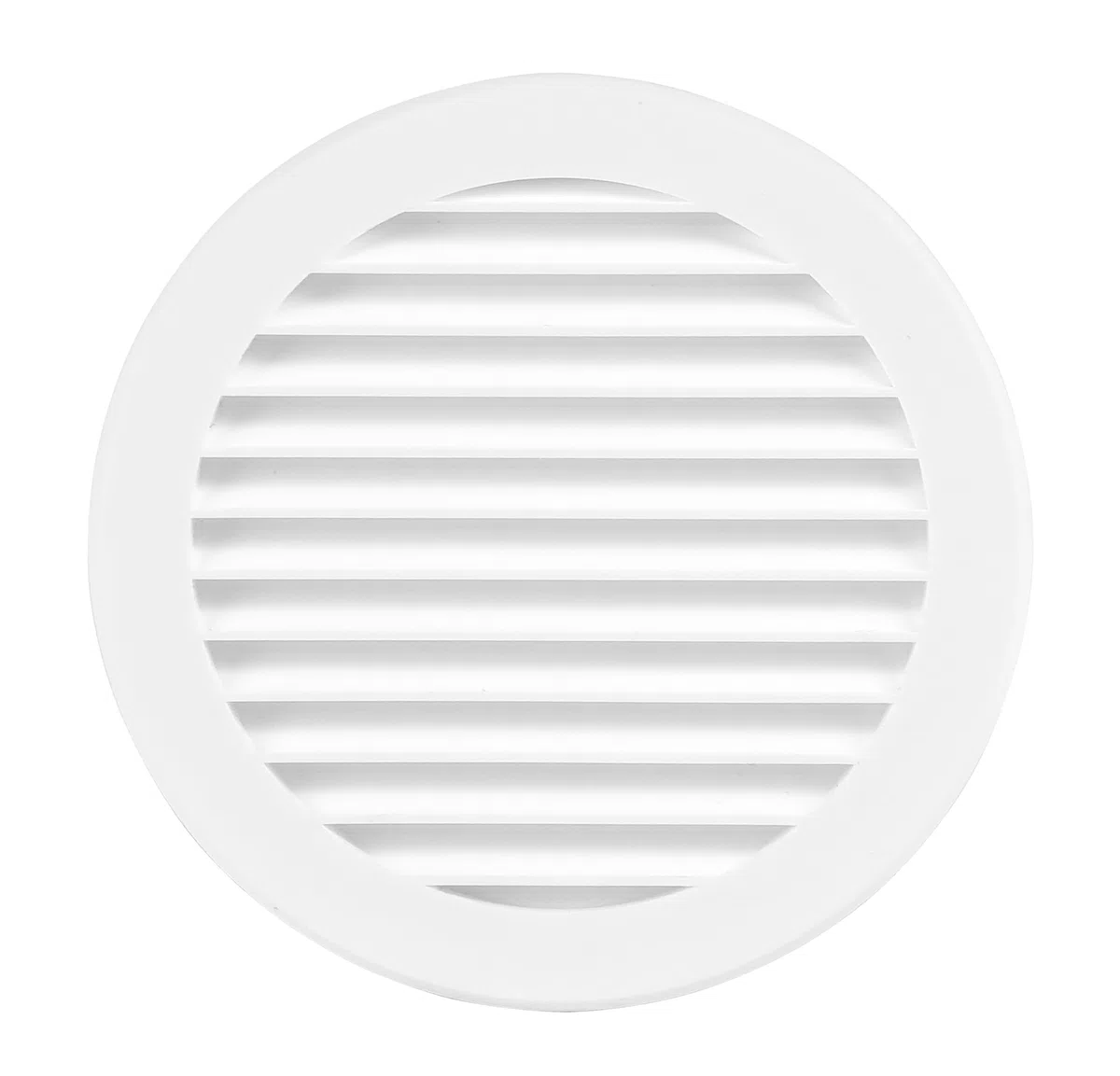 Steinberg14 Griglia di Aerazione Rotonda 125 mm - Griglie di Aerazione in Plastica Bianca - Serranda di Scarico dell'aria con flangia - Coperchio di Sfiato Interno a Parete e a Soffitto