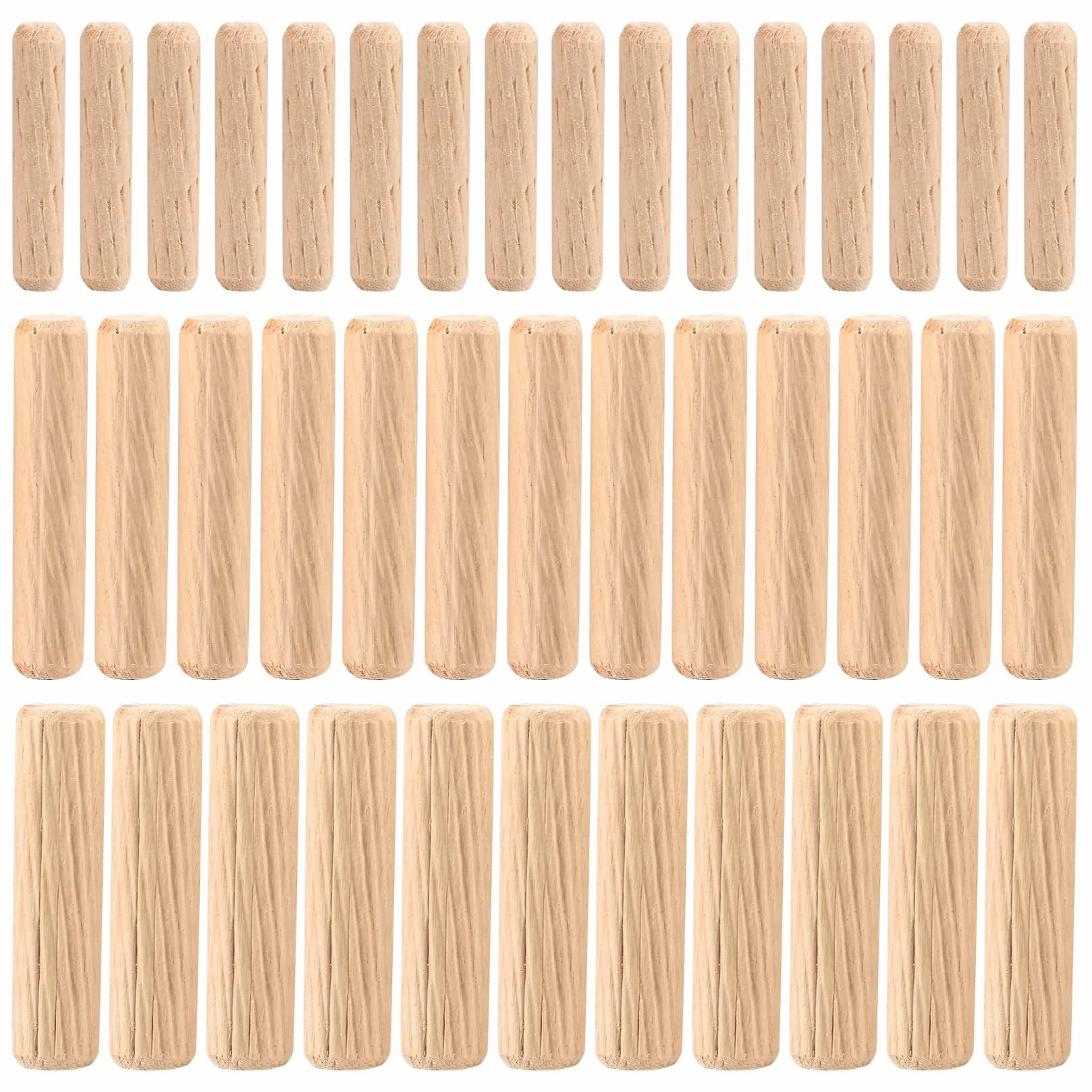 Assortimento Tasselli in Legno M6 M8 M10 Conici Scanalati per Fresatrice