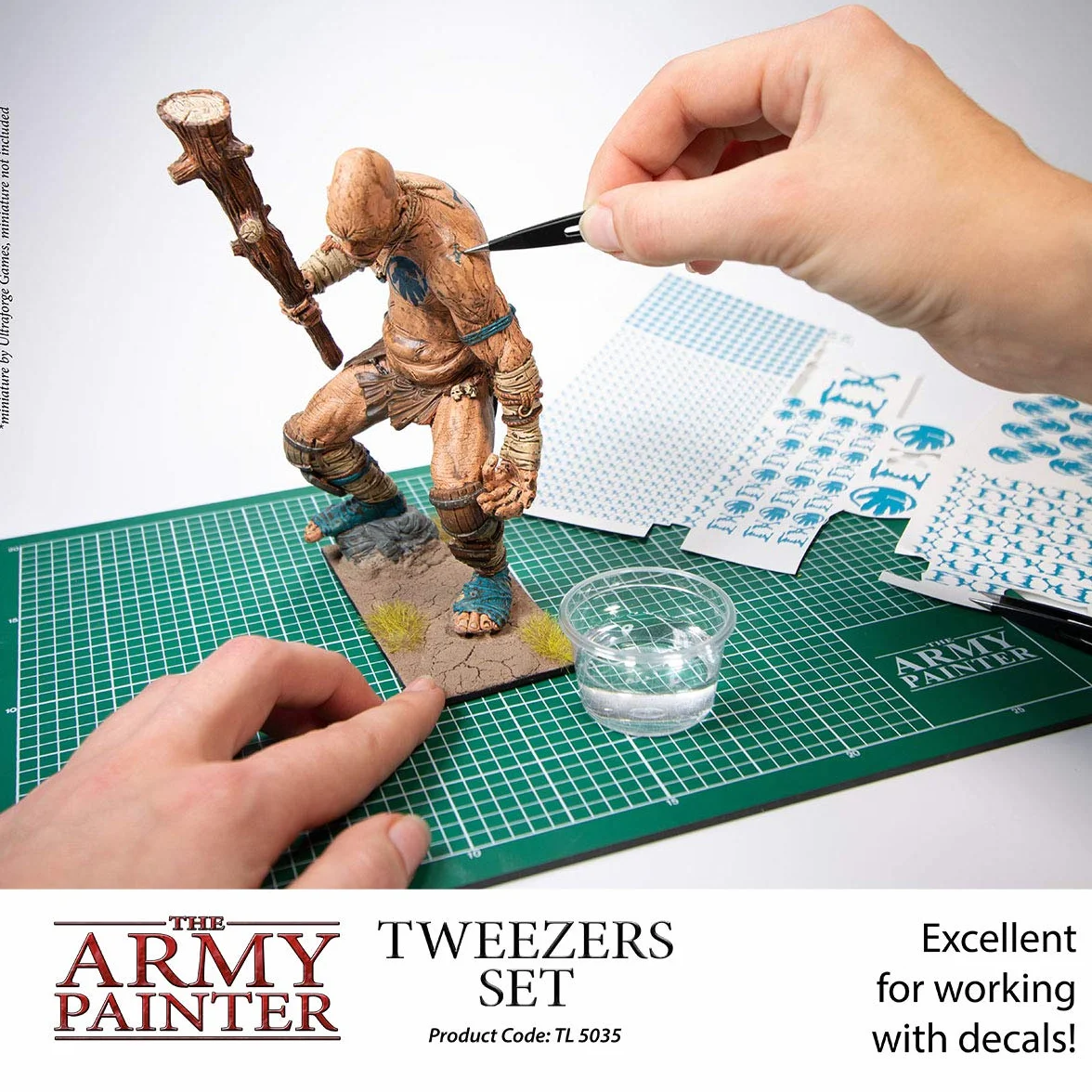 The Army Painter | Set di 2 pinzette di precisione | Punta Fine e Punta Piatta | Set per Assemblaggio di Modellini in Miniatura
