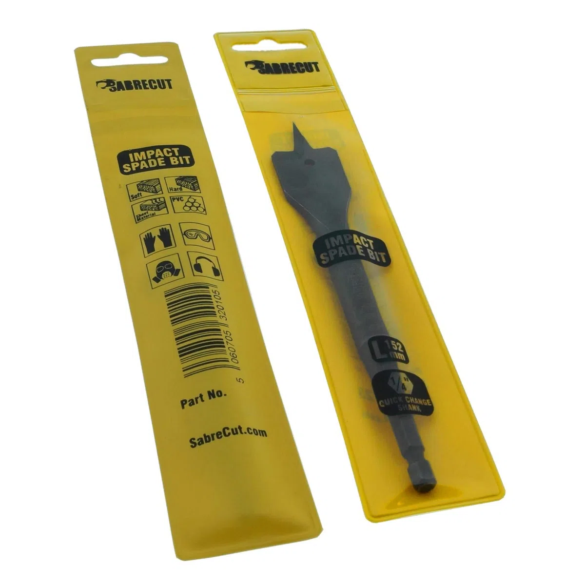 1 x SabreCut SCRIW30_1 30 mm x 152 mm Punta a forcella per legno piatta resistente agli urti compatibile con Bosch Dewalt Makita Milwaukee e molti altri