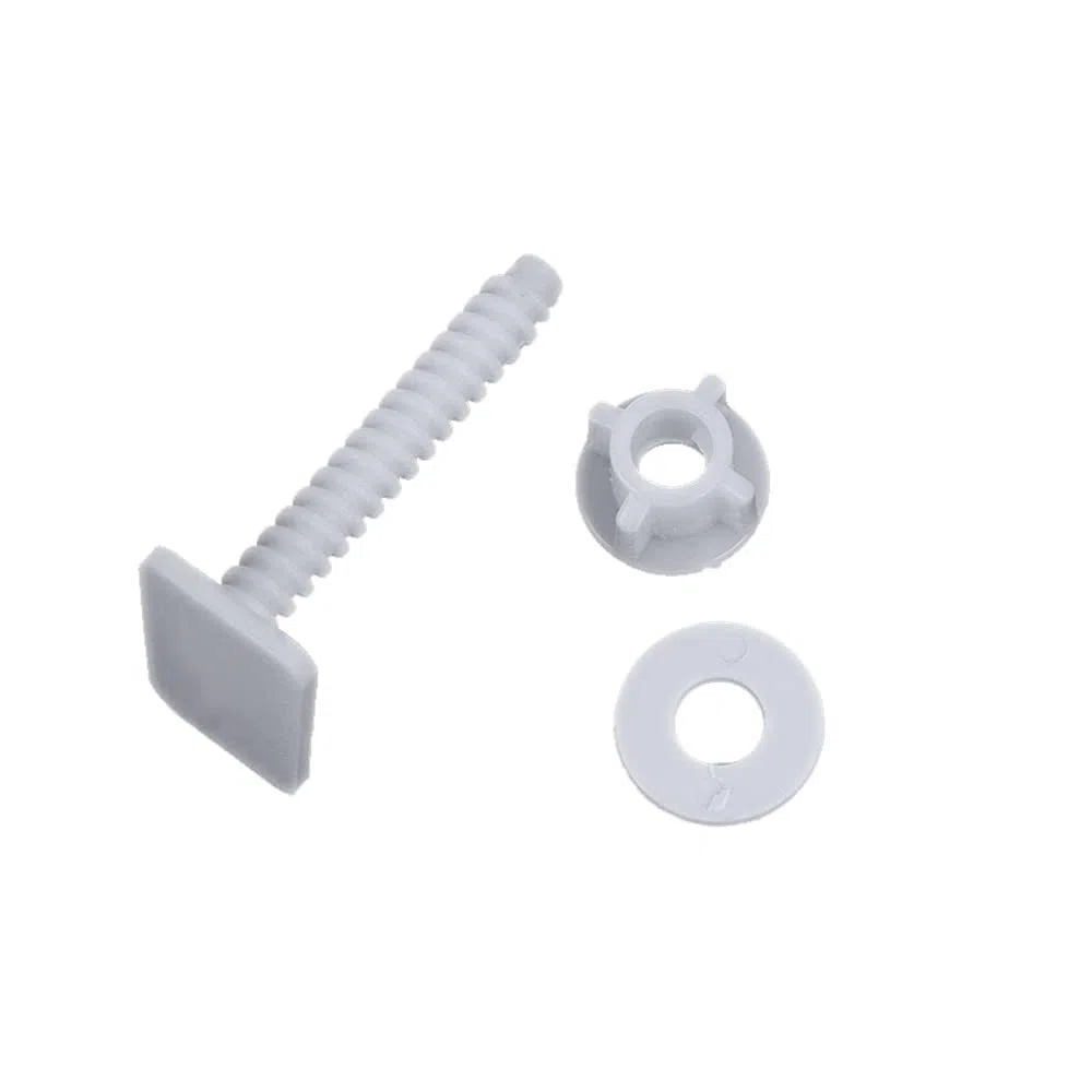 2 viti per coperchio del WC, copertura in plastica, bullone a cerniera, regolazione di riparazione del sedile, compatibile con la maggior parte dei sedili, riparazione del bagno