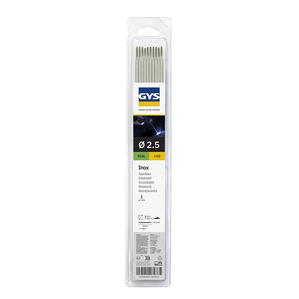 GYS -10 Elettrodi Inox, 316L, Diametro 2.5 MM - 082335