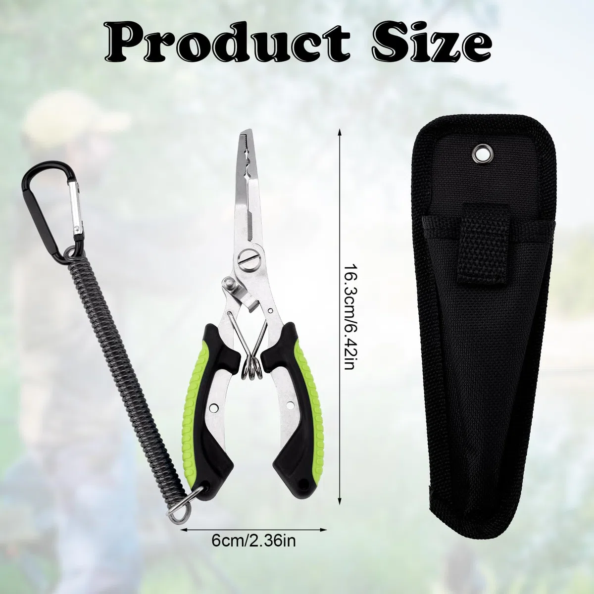 BOXOB Pinze da Pesca, Pinze Pesca in Metallo Pinze da Pesca in Acqua Salata Pinze a Becco d'Ago Accessori per Utensili Multifunzionali Pesca Attrezzi da Pesca e Regali per Uomo
