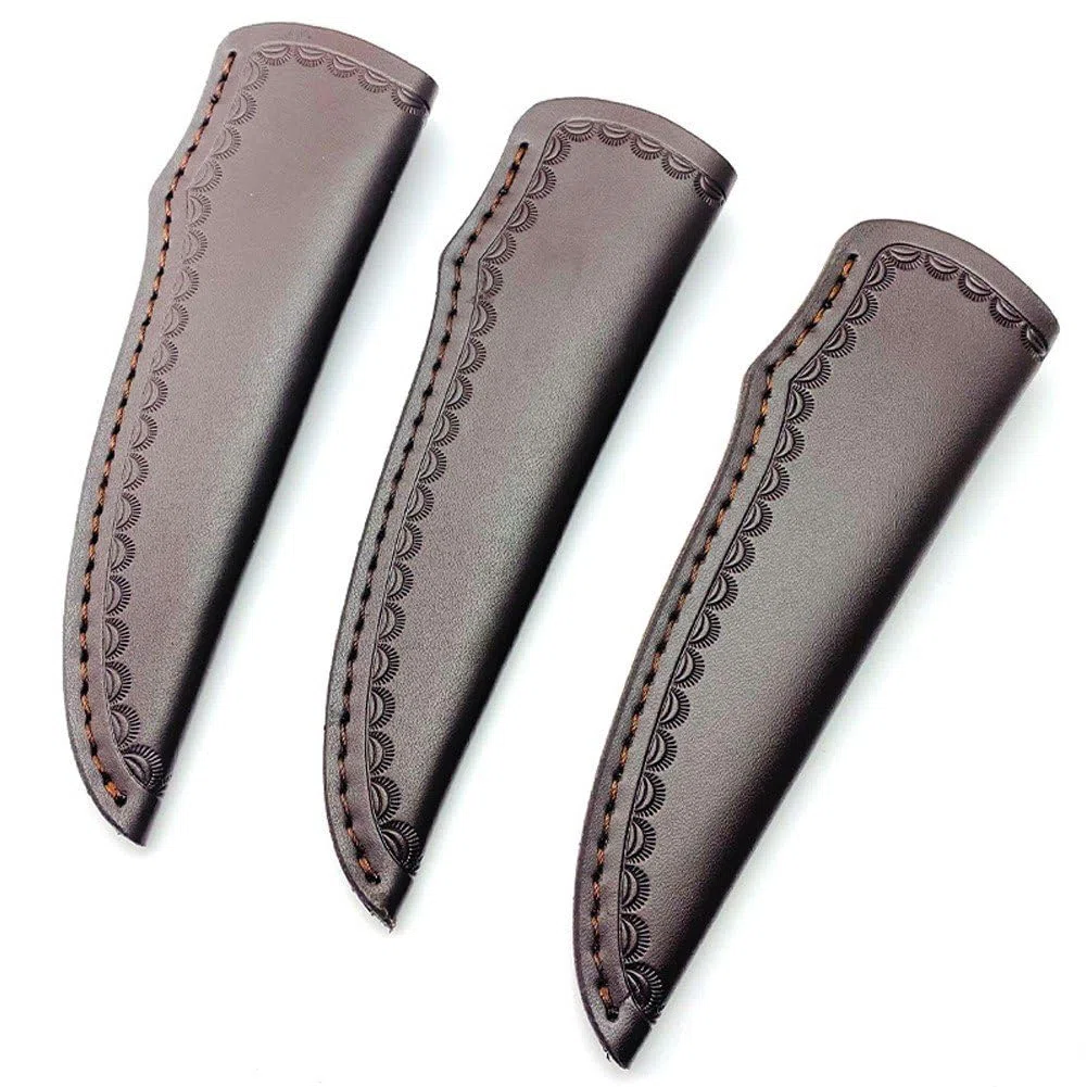 Coltello Dritto Fodero in Pelle di Vacchetta Copri Coltello in Pelle di Mucca Fodero per Coltello Portatile Protezioni per Guaina per Coltelli in Pelle Impermeabile