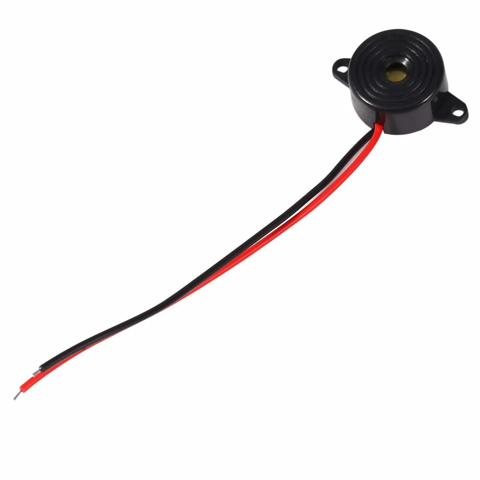 Buzzer Elettronico, Allarme Elettronico Diffusore di Suoni Continuo Altoparlante a Beep elettrico con Cavo Alto Decibel Alimentazione DC 12V Tono Forte Attivo Sirena Piezo Integrazione