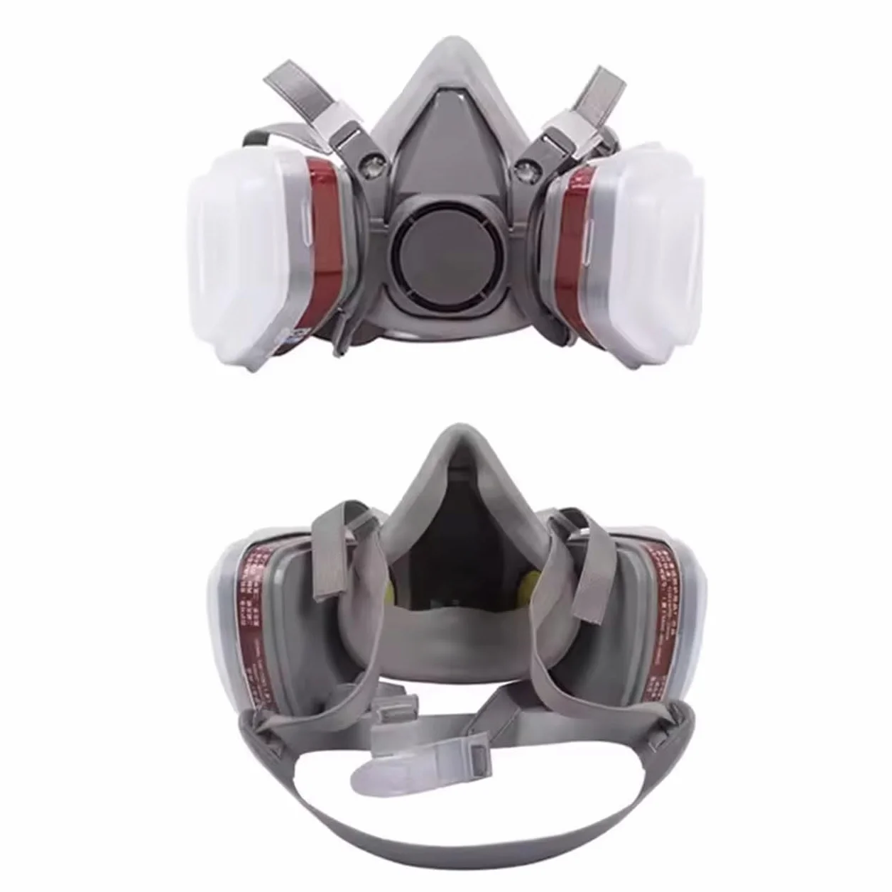 Set Maschera Protettiva 6200 7 in 1 – Semimaschera in Silicone con Filtri Antipolvere e Antivapori | Per Verniciatura, Chimica, Industria | DPI Respiratorio