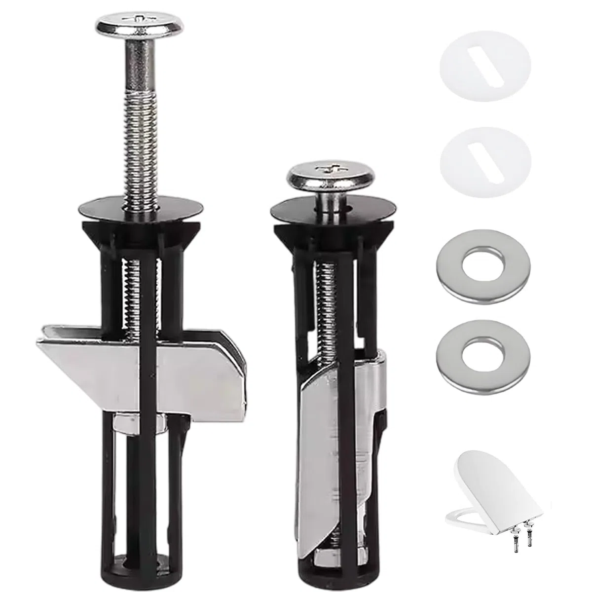 2 pezzi Kit di Bulloni per Sedile WC, Viti per Cerniere in Acciaio Inox, Kit di Viti di Ricambio per Sedile WC, Accessori per La Manutenzione del Coperchio del Wc, Facile da Installare