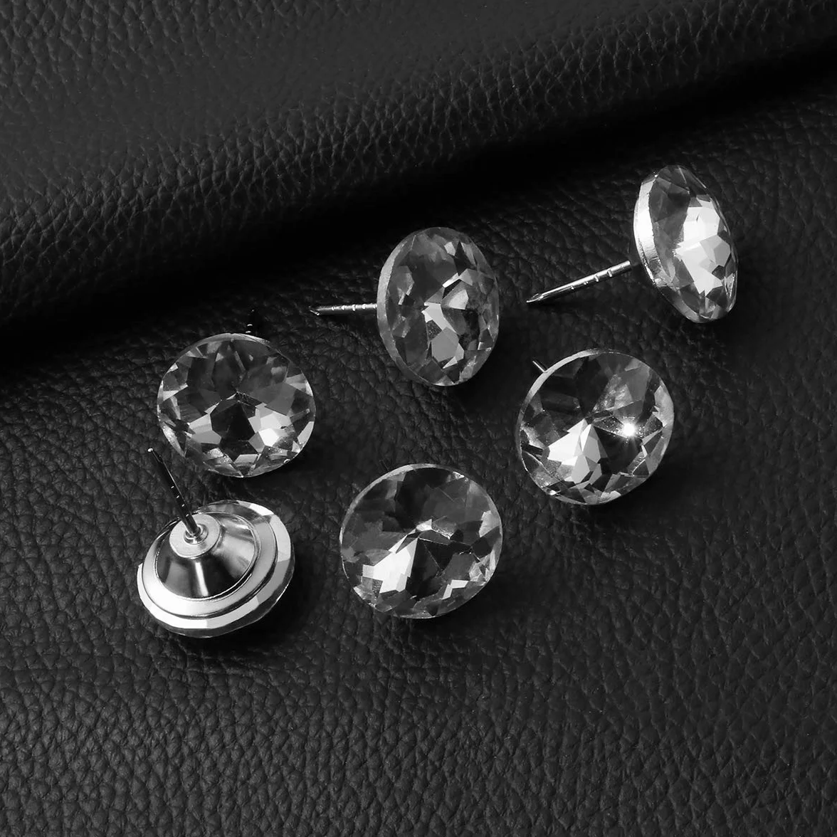 POFET 20 bottoni da cucito da 25 mm, con cristalli di diamante, per tappezzeria, divano, decorazione da parete, 20 pezzi