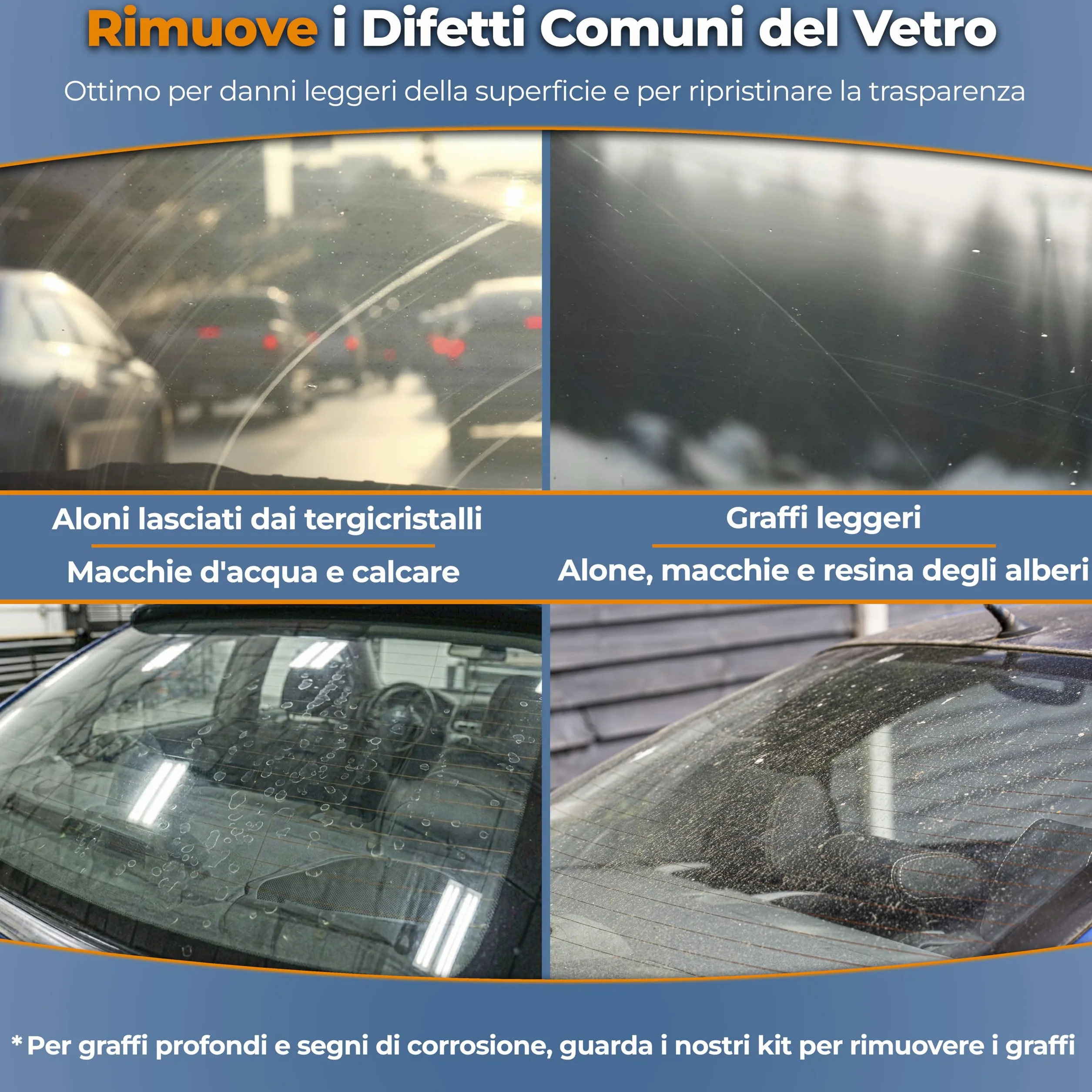 Glass Polish - 50ml Composto Lucidante per Vetri - Pasta Concentrata di Ossido di Cerio a Grana Fina per Lucidatura Professionale di Tutte le Superfici in Vetro - 1,2 Micron