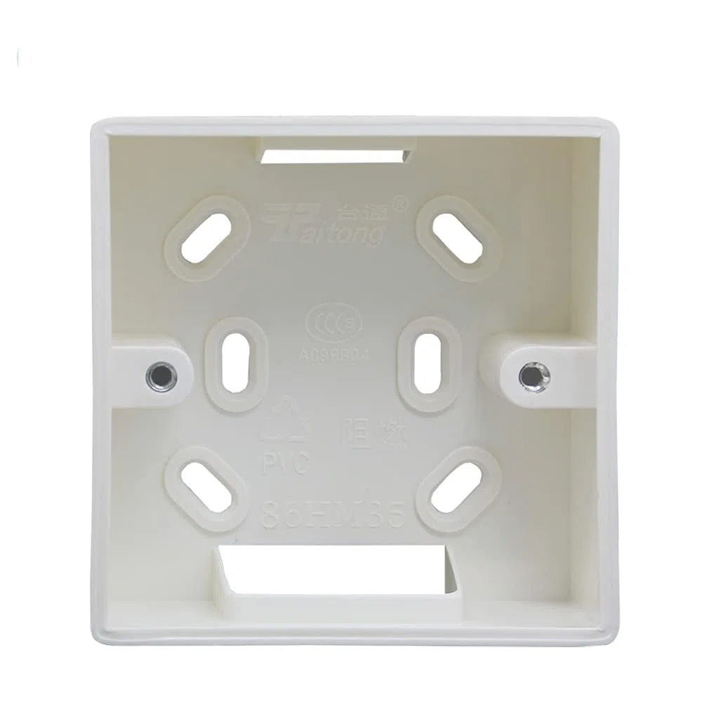Beok Scatola montata a superficie per termostato di riscaldamento a pavimento Custodia montata a superficie per scatole da incasso, universale 86x86mm Bianco