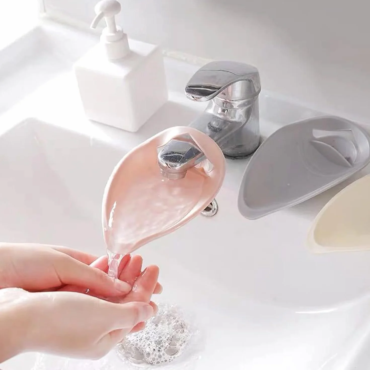 2 pezzi prolunga per rubinetto in silicone, prolunga per rubinetto per bambini, accessorio per cucina, bagno, bambini, lavaggio a mano
