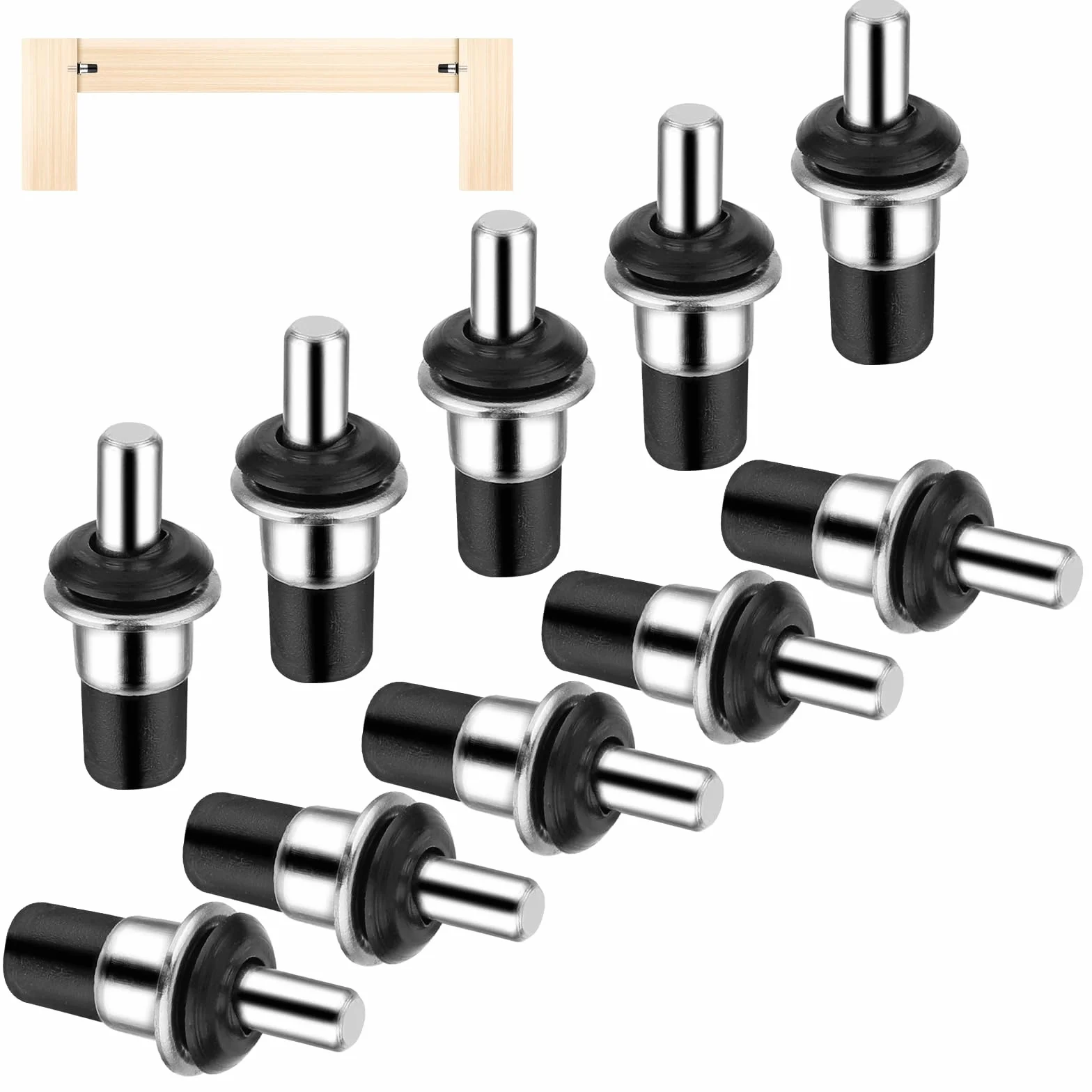 Andibro Perni Di Riparazione Caricati A Molla, 10pz Perni Di Riparazione Di Ricambio Perni Di Riparazione Per Porte Di Armadietti Perni Di Scaffali Per Persiane In Plastica Mobili Per Armadi