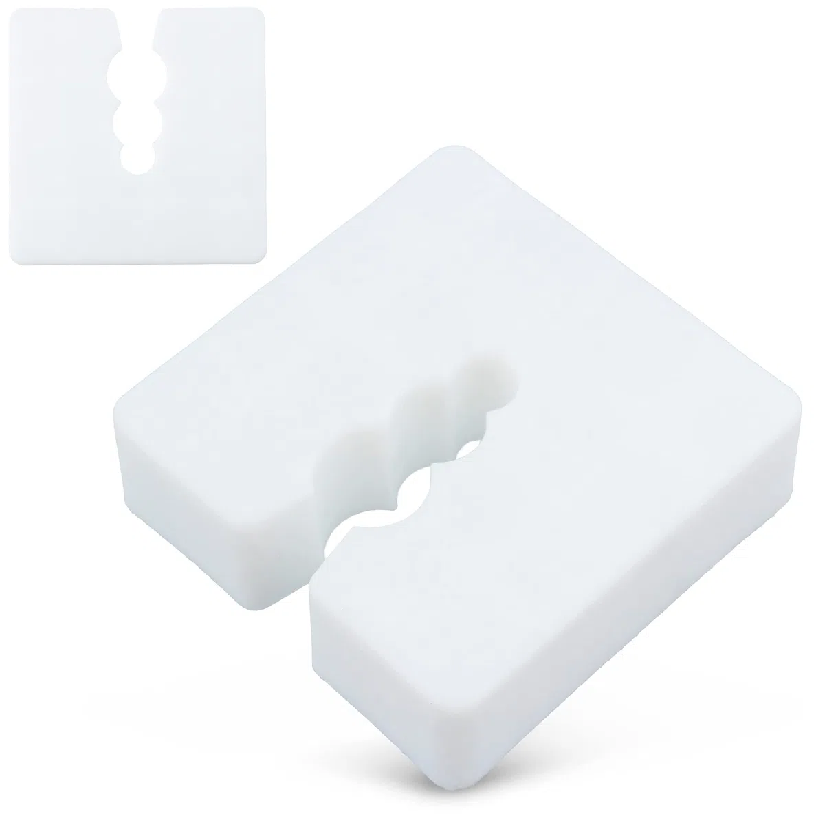 Instalguru Distanziatore in plastica 15mm Set distanziatori da 50 pezzi bianco | Profili di base rotaie di base pezzo di compensazione distanziatore per tasselli universali con 3 distanziali in PE