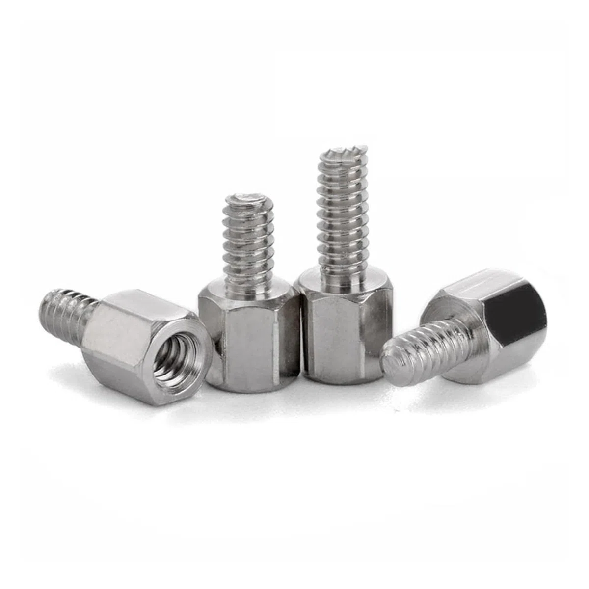 20 pz Ottone Nichelato Standoff 4#-40 * 5 + L Hex Standoff Maschio-Femmina Spacer Jackscrew for PCB Scheda Madre Porta VGA DVI(Outside Thread 5mm)