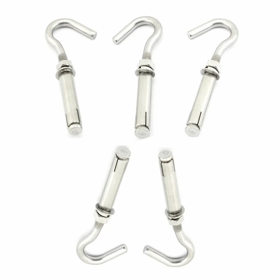 Yasorn Ganci A Vite M8 Acciaio Inox Gancio Resistente Bulloni 5pcs