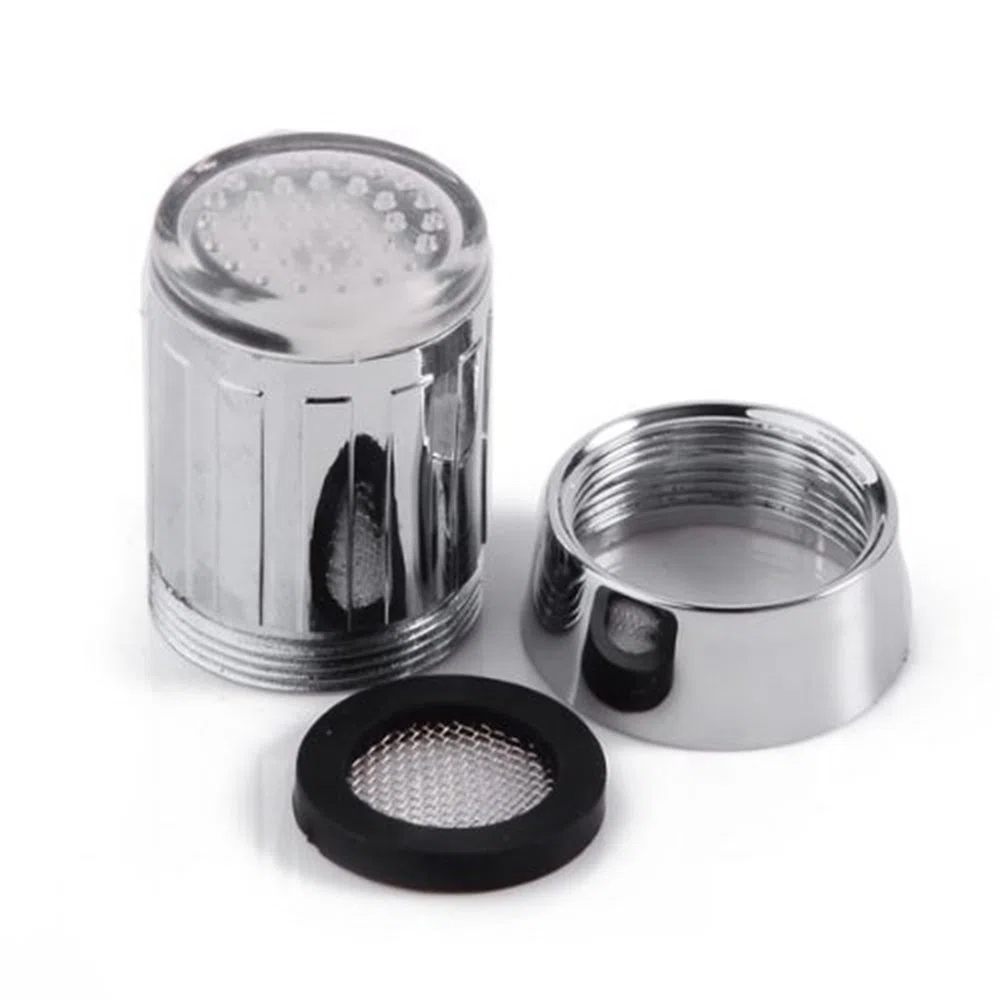 2 pezzi Acqua rubinetto LED colorato con 3 colori che cambiano Termica, YoMaris RC-F03 Flusso d'acqua del rubinetto di rubinetto per cucina e bagni.