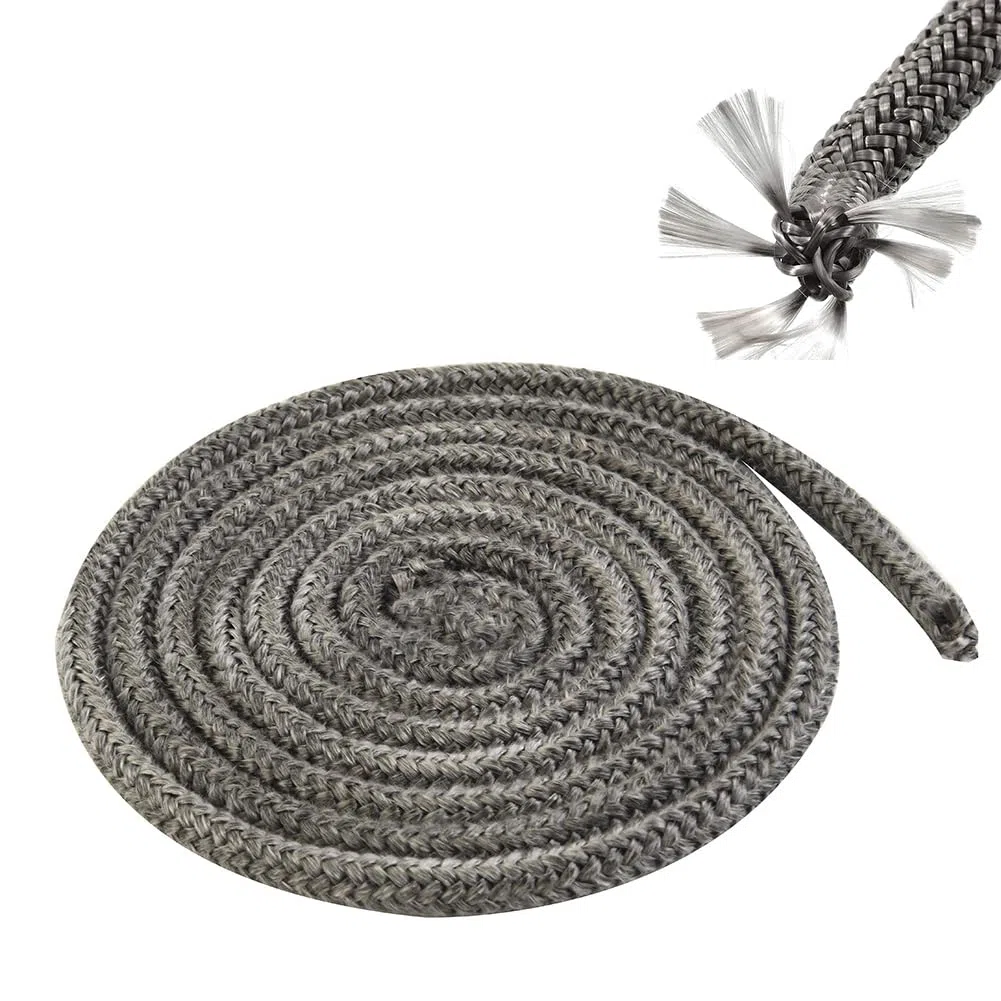 Guarnizione per Porta Stufa,Fibra di Vetro Corda Ignifuga per Stufa,Corda per Sigillare Il Forno,Corda Sigillante Ignifuga Resistente Alle Alte Temperature,Corda Sigillante Antincendio 8mmx2m Tokaneit