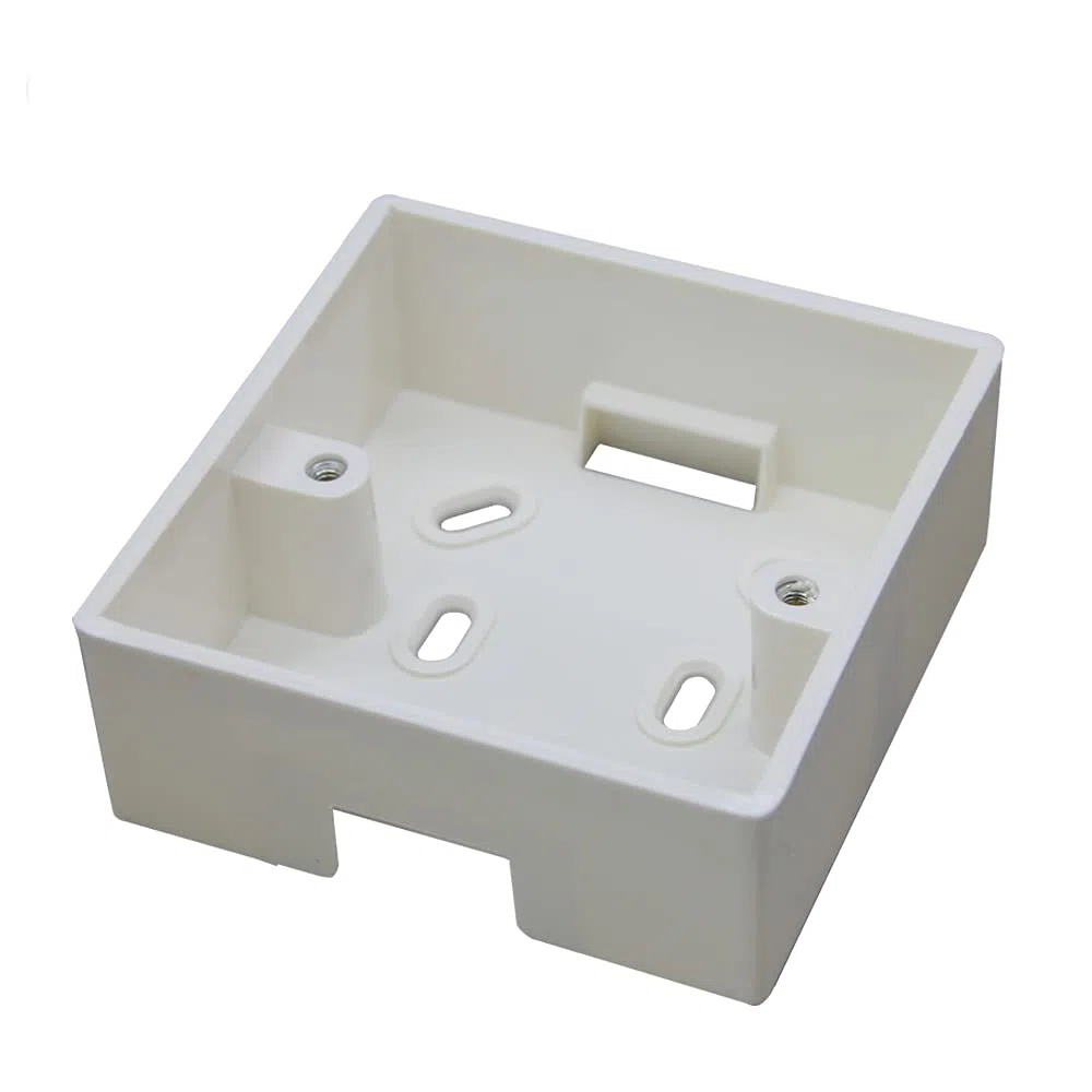 Beok Scatola montata a superficie per termostato di riscaldamento a pavimento Custodia montata a superficie per scatole da incasso, universale 86x86mm Bianco