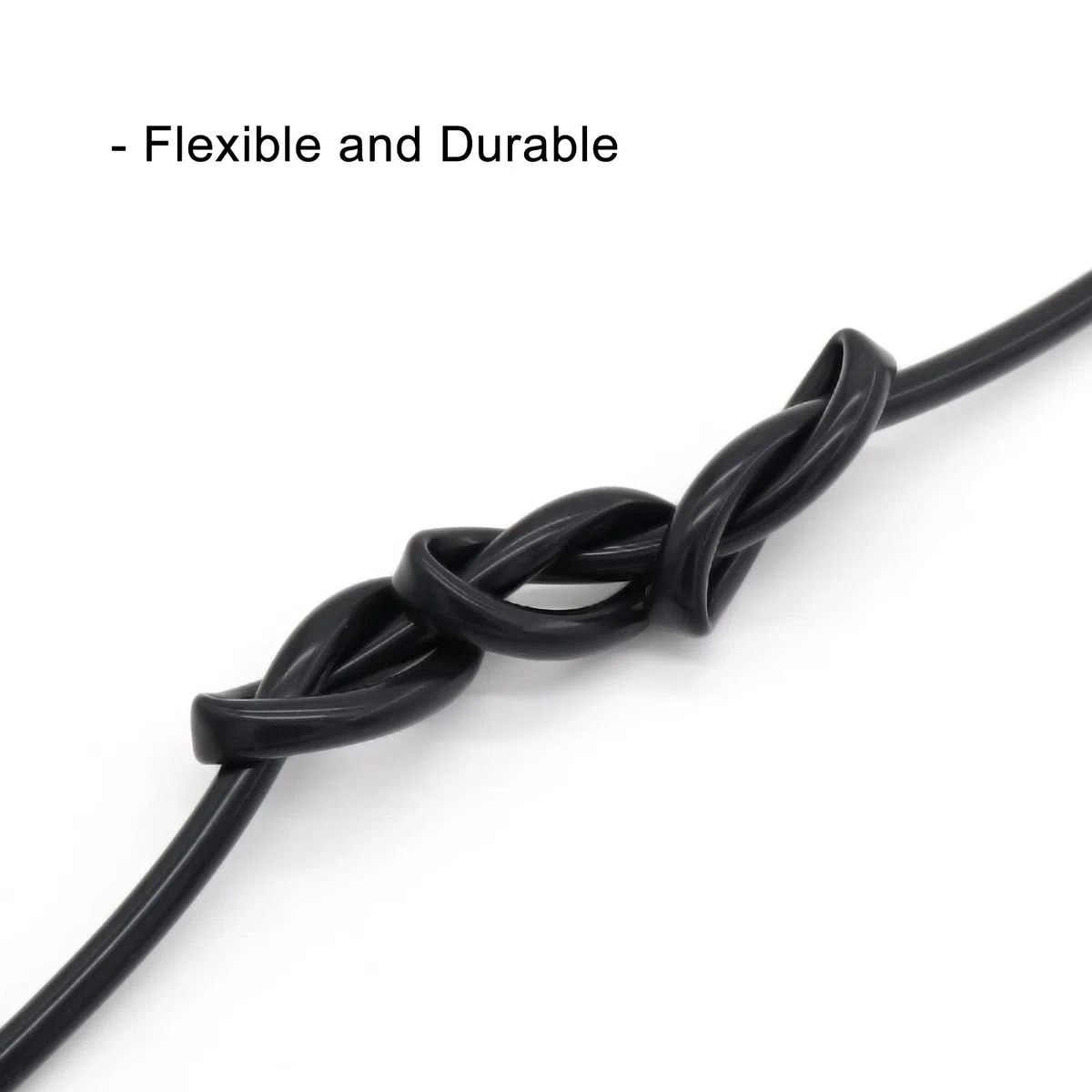 Tubo in silicone, diametro interno 2 mm x diametro esterno 4 mm, lunghezza 1 m, tubo flessibile in gomma per pompa acqua, aria, olio, nero