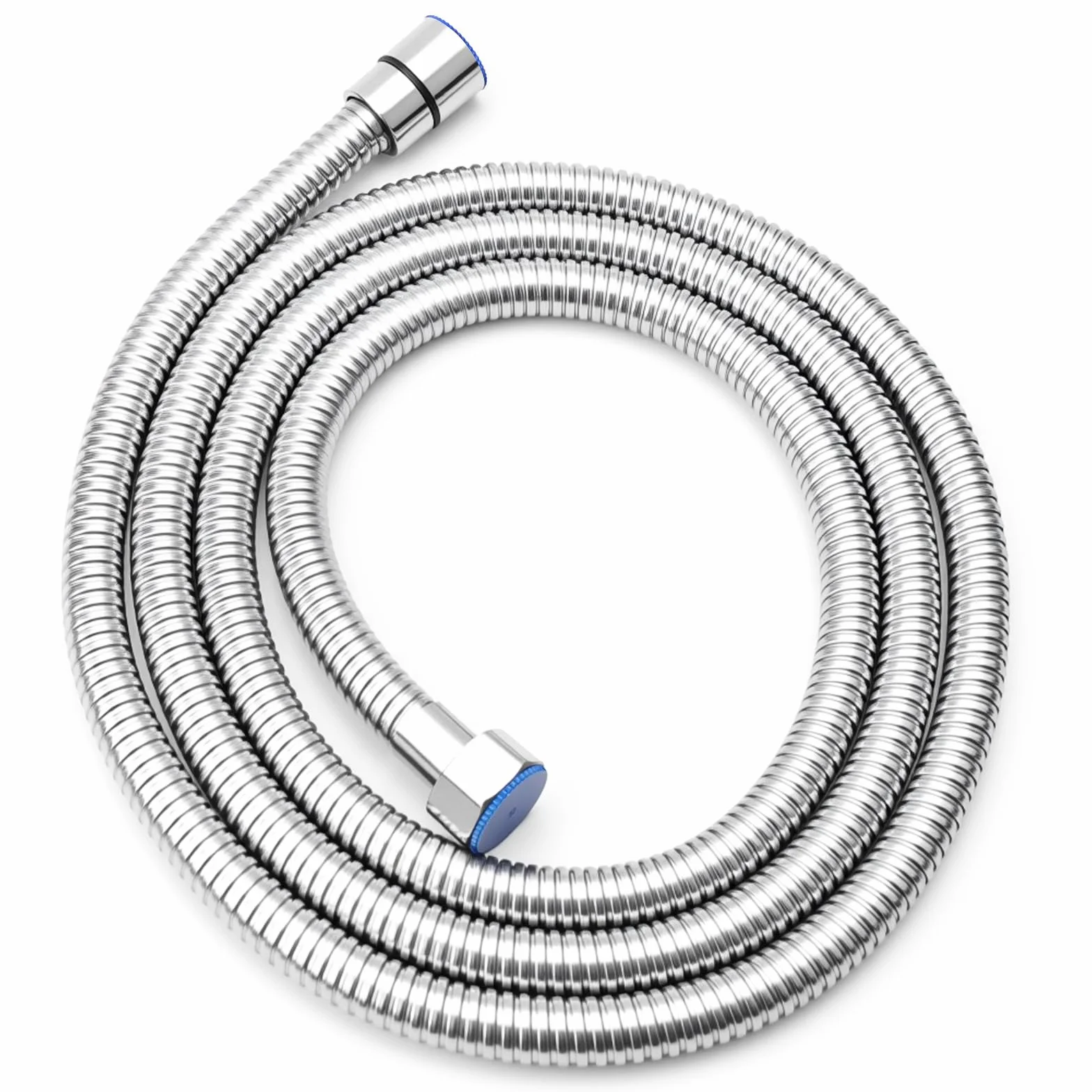 Tubo Doccia - Flessibile Doccia Tubo Doccia Flessibile 2 metri in Acciaio inox con protezione antitorsione attacco standard tubo ad pressione anti perdite adatto a tutti i soffioni doccia(Argento)