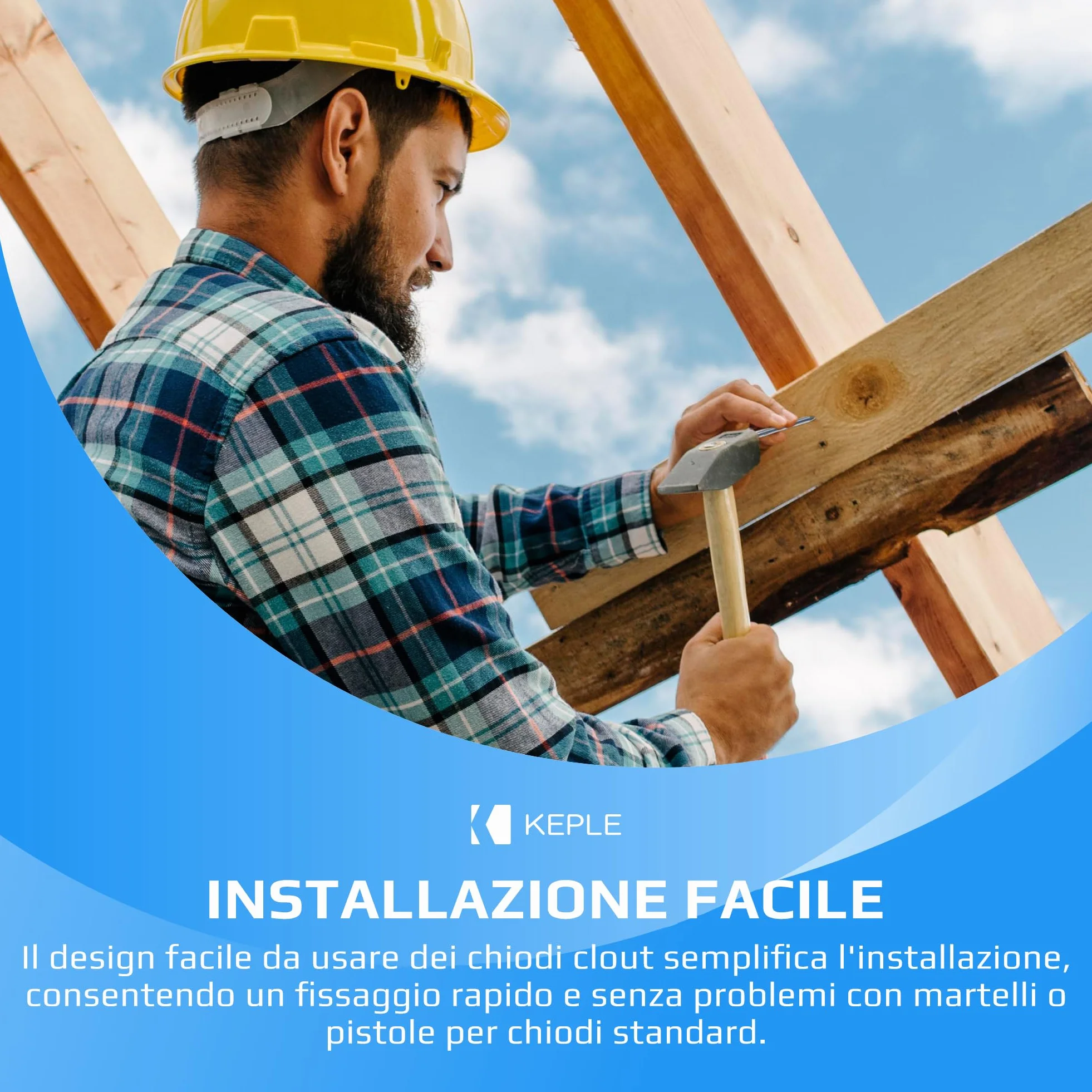 Chiodi per Tetto 25 mm Confezione da 100 Chiodi Clout Zincati Testa Extra Large per Coperture